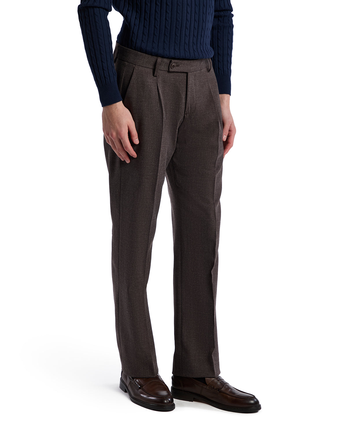 Pantalone Aka in flanella moro
