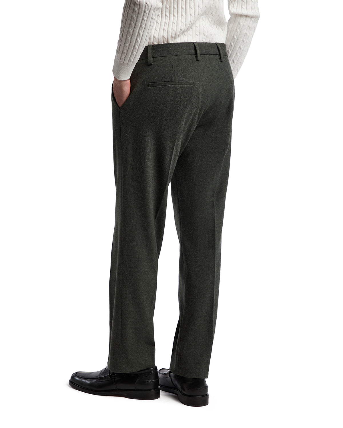 Pantalone Aka in flanella verde