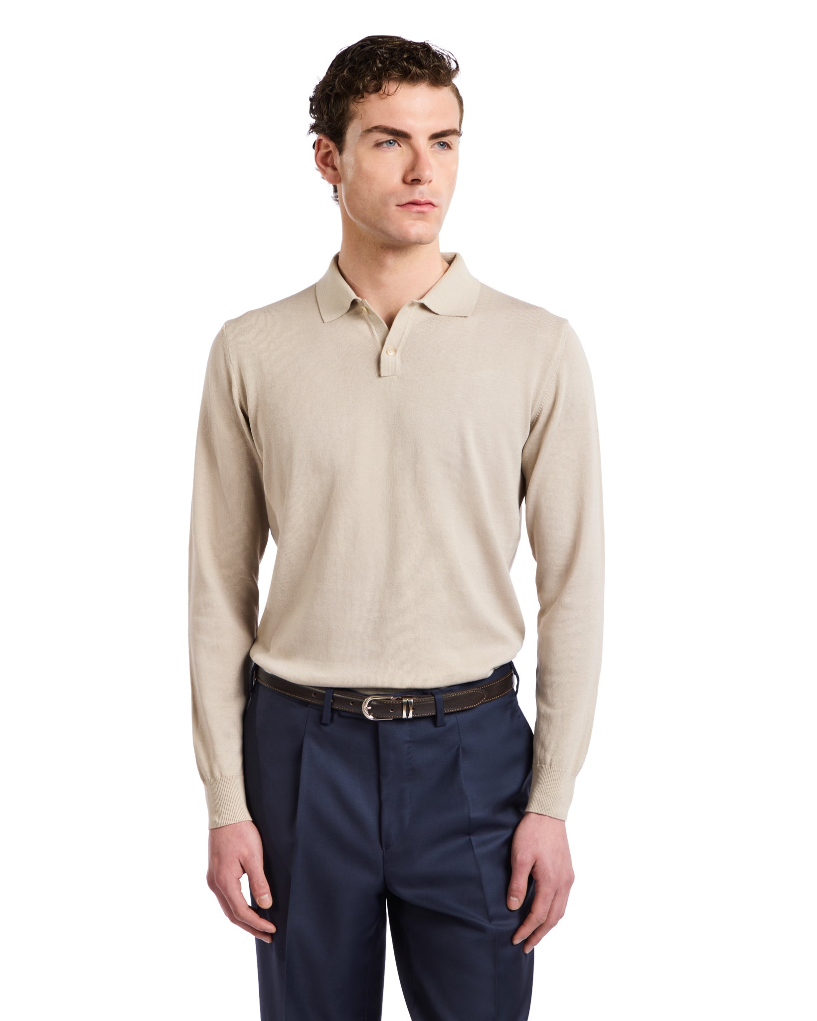 Polo Andrey in cotone sabbia