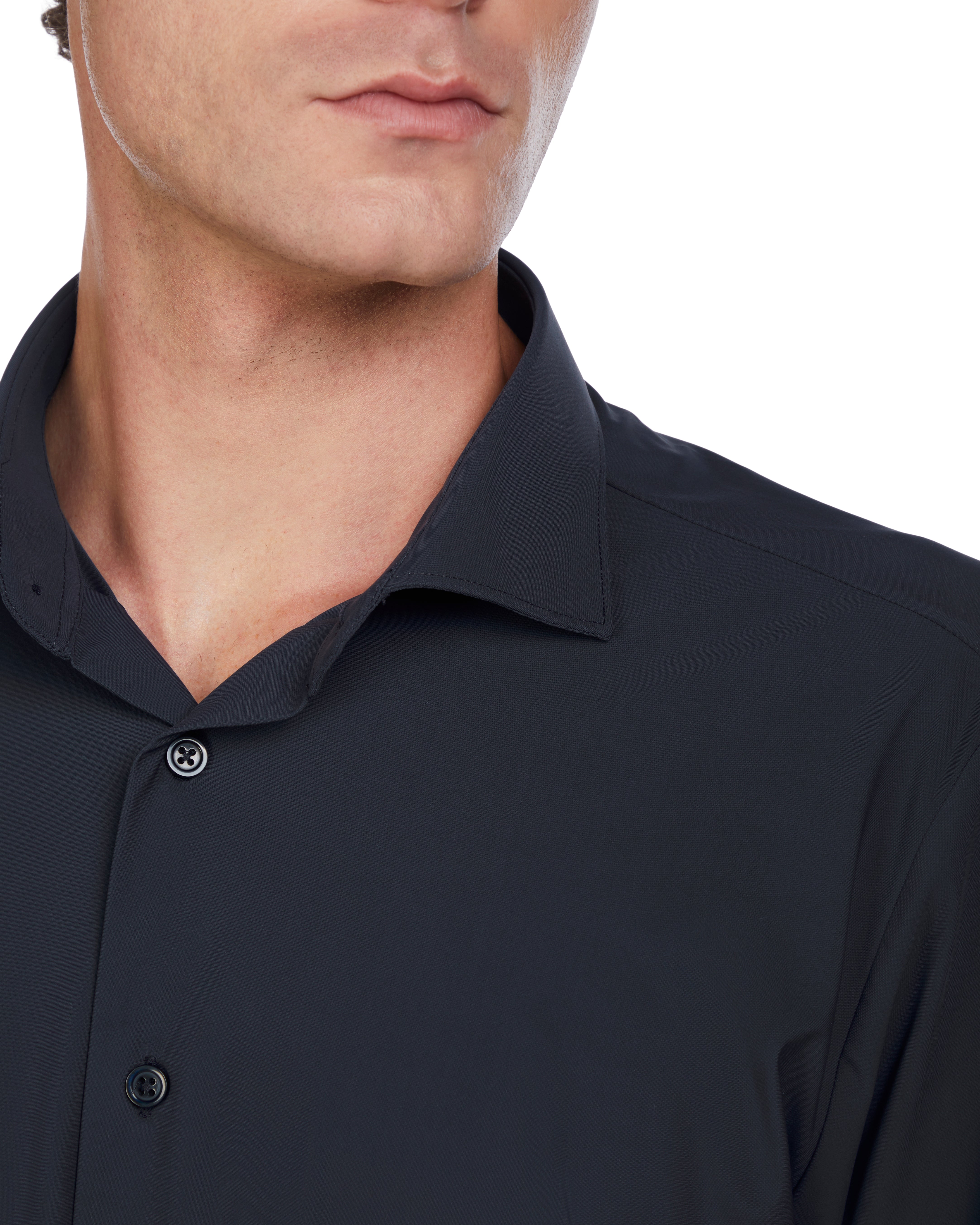 Camisa Teck sin planchado azul