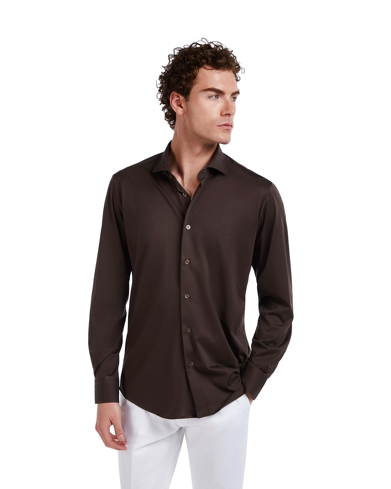 Camicia Miyagi in cotone moro