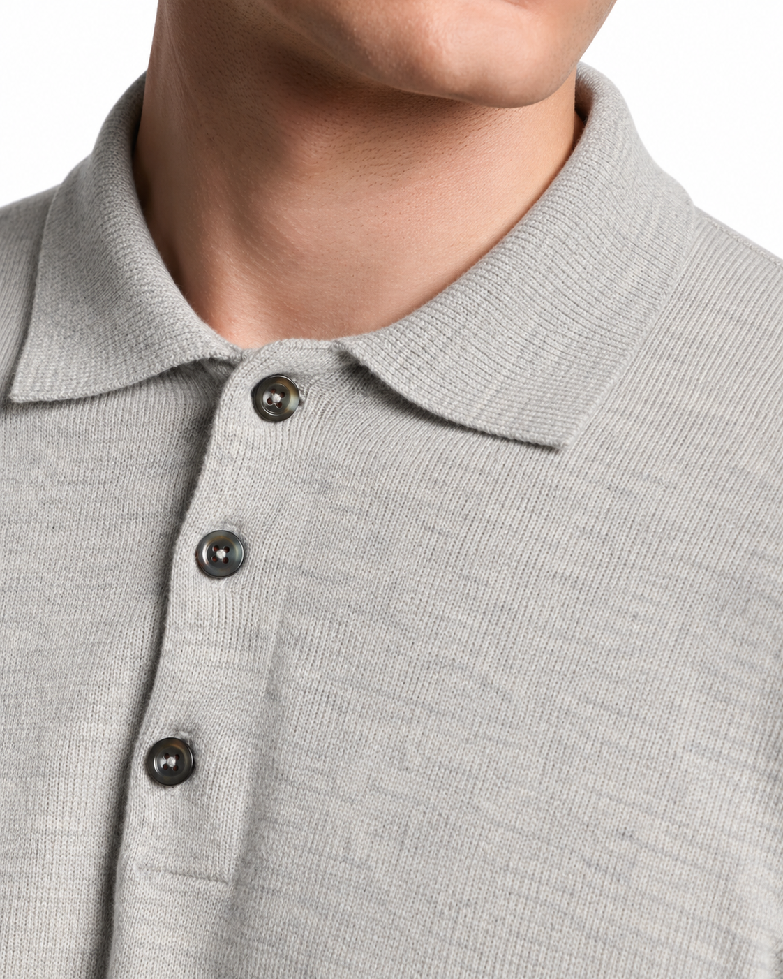 Grey Tollegno wool Rovigo polo shirt