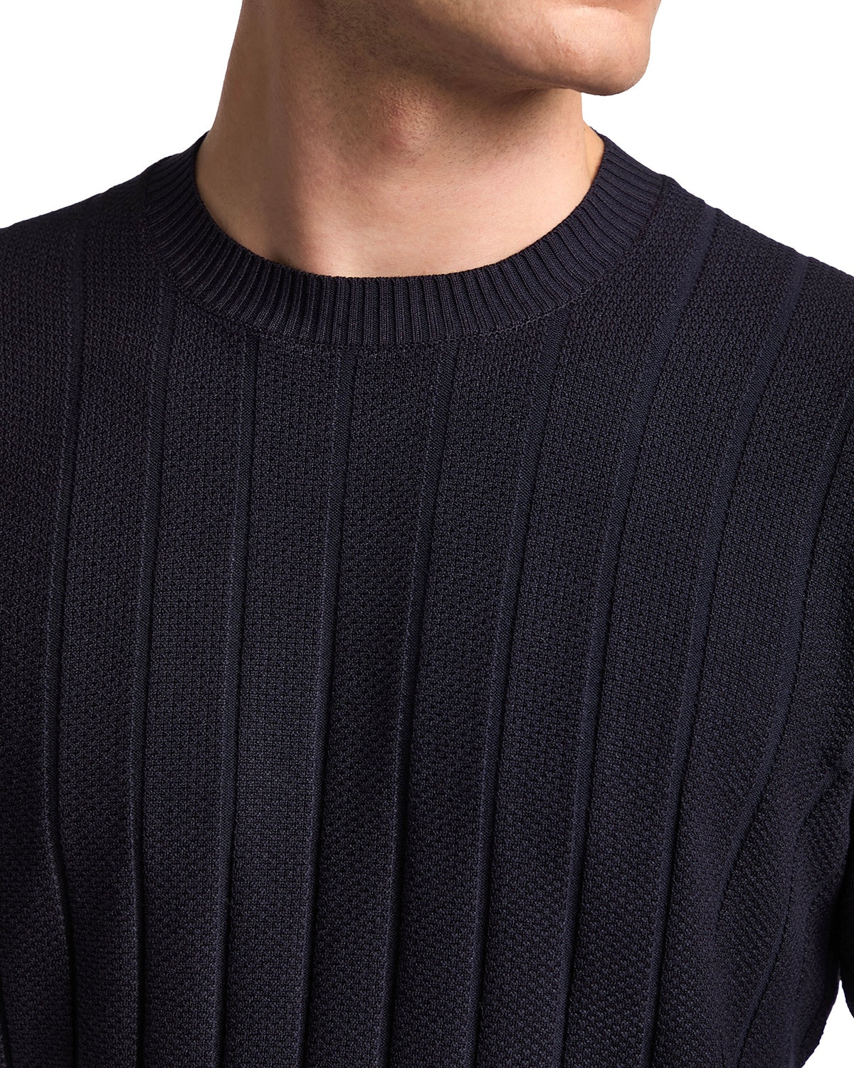 Eclisse ribbed blue choker