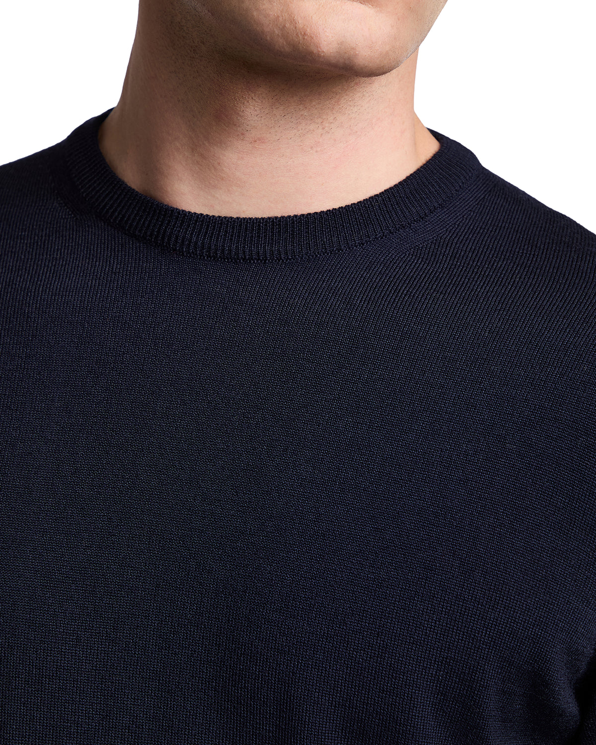 Girocollo Furore in lana merino Tollegno blu