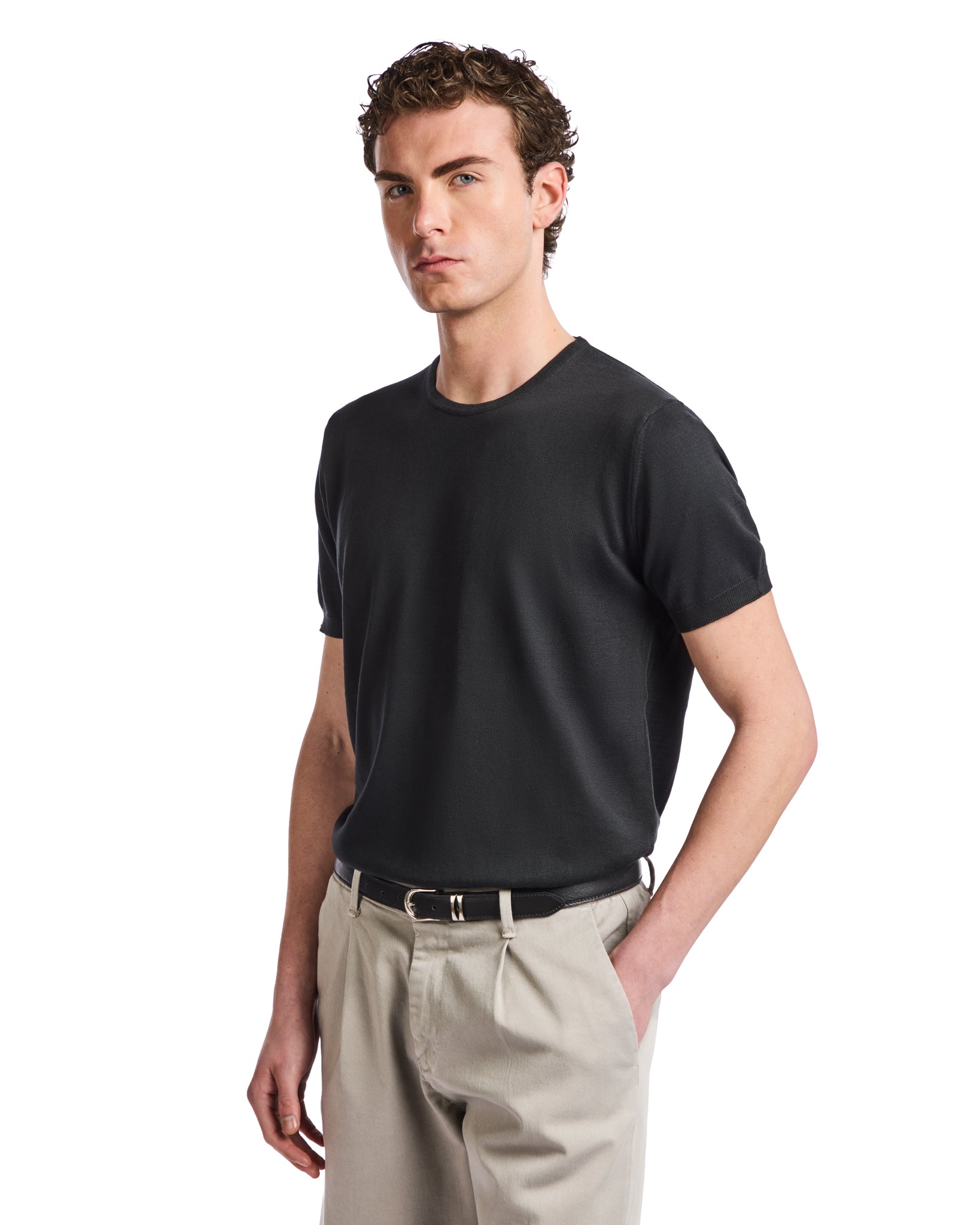 T-shirt Jannik in maglia nera