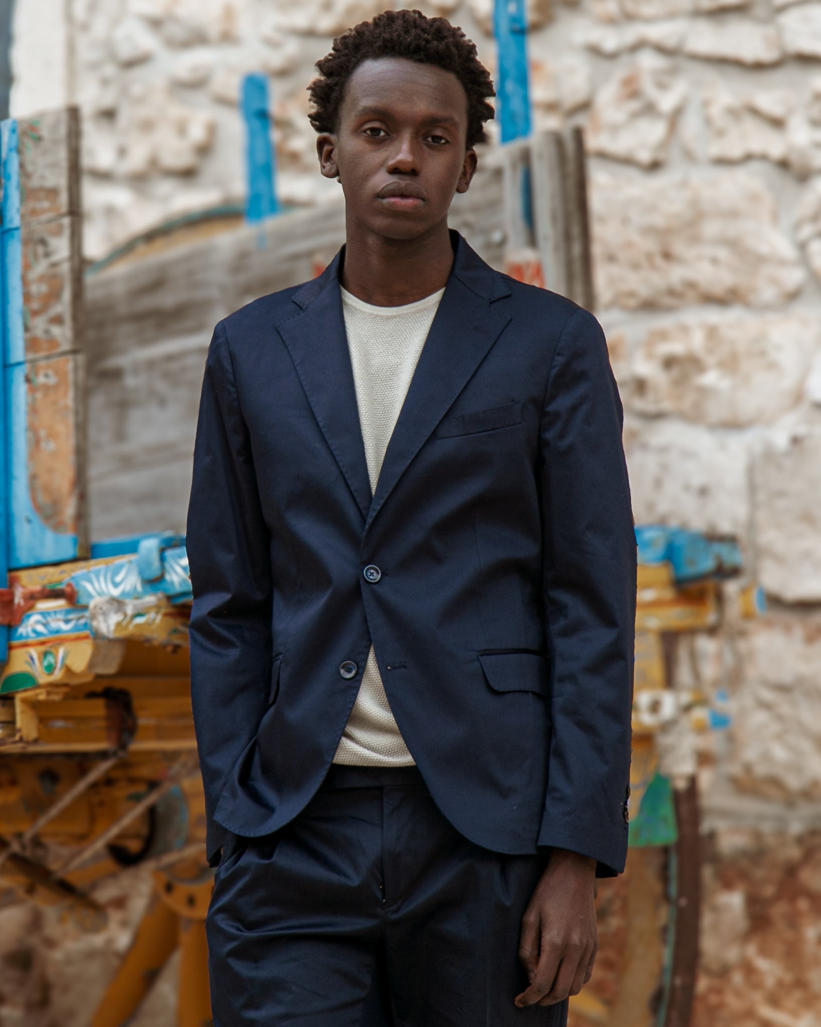 Kyle - blue cotton jacket