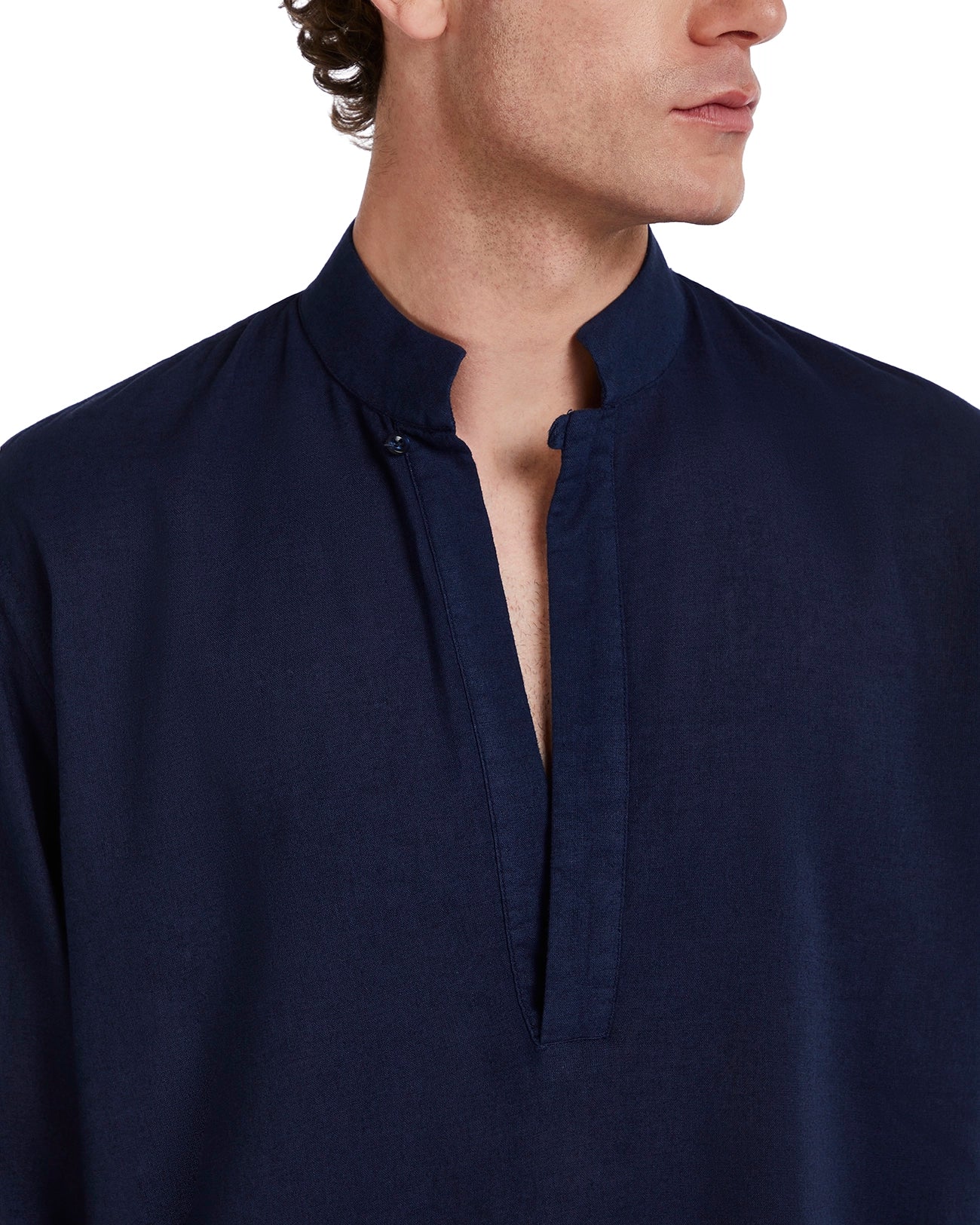 Camicia Waikiki in lino e cotone blu