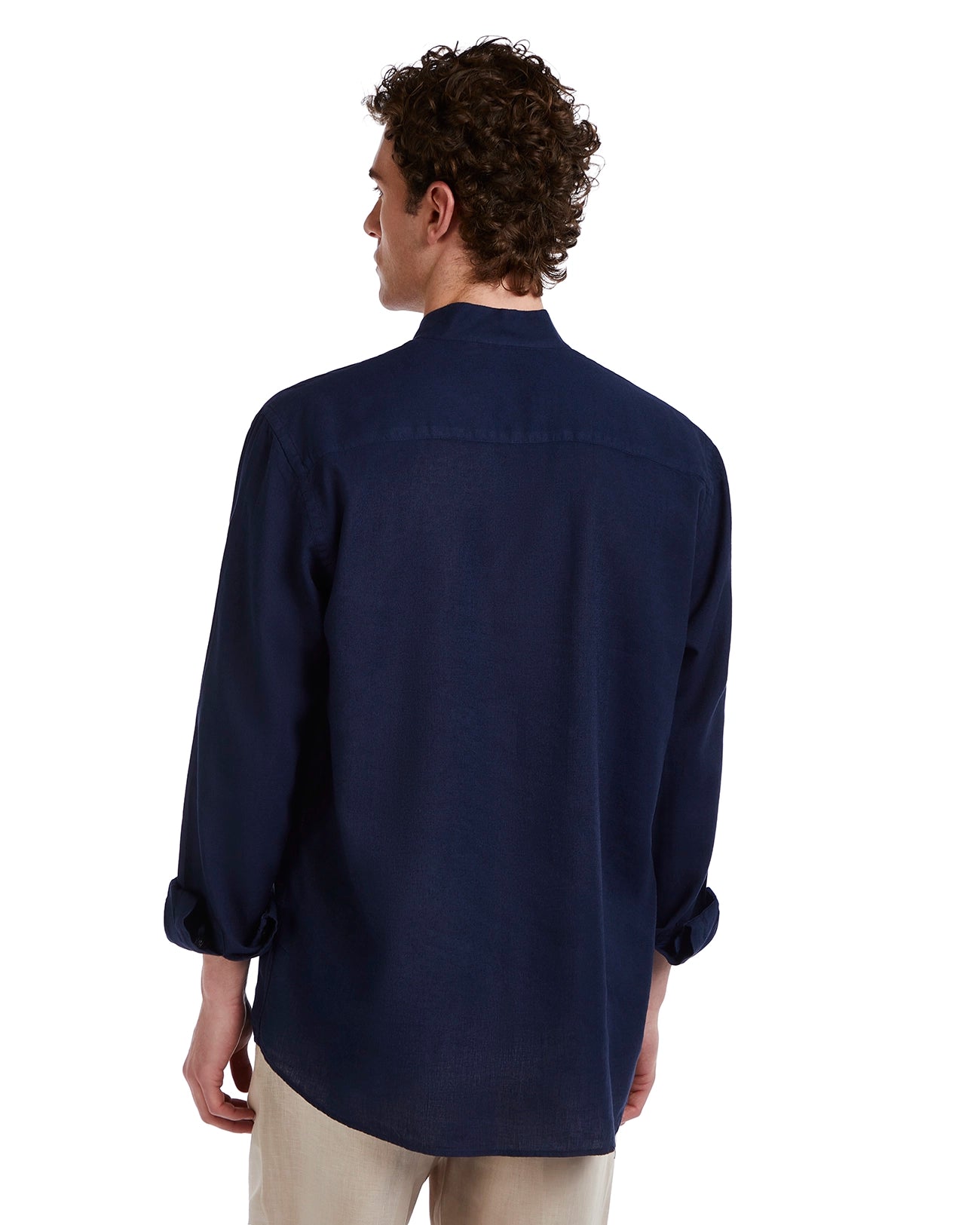 Camicia Waikiki in lino e cotone blu
