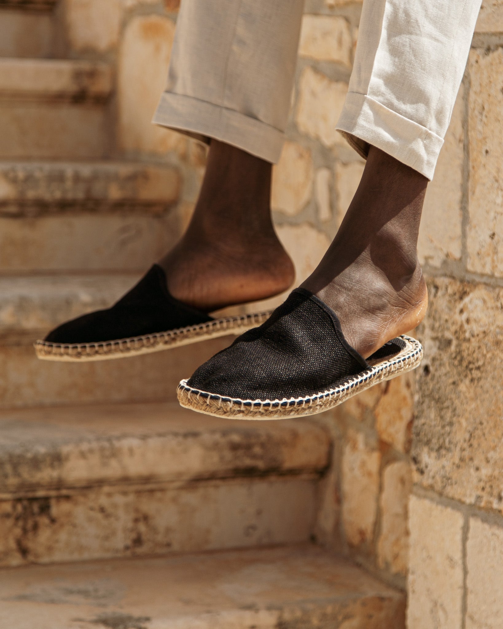 Portofino - mules espadrilles noires