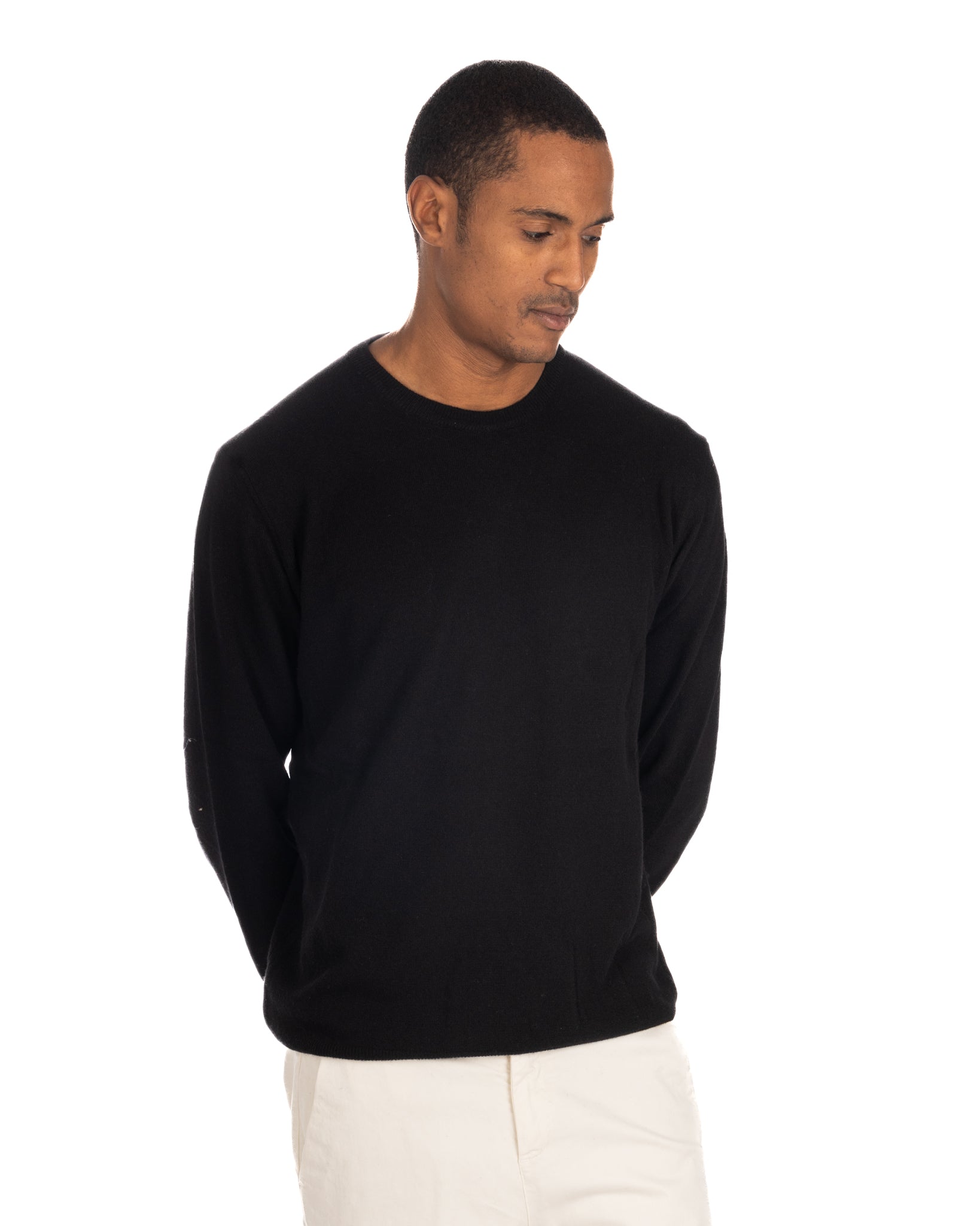 Girocollo Dustin in misto cachemire nero
