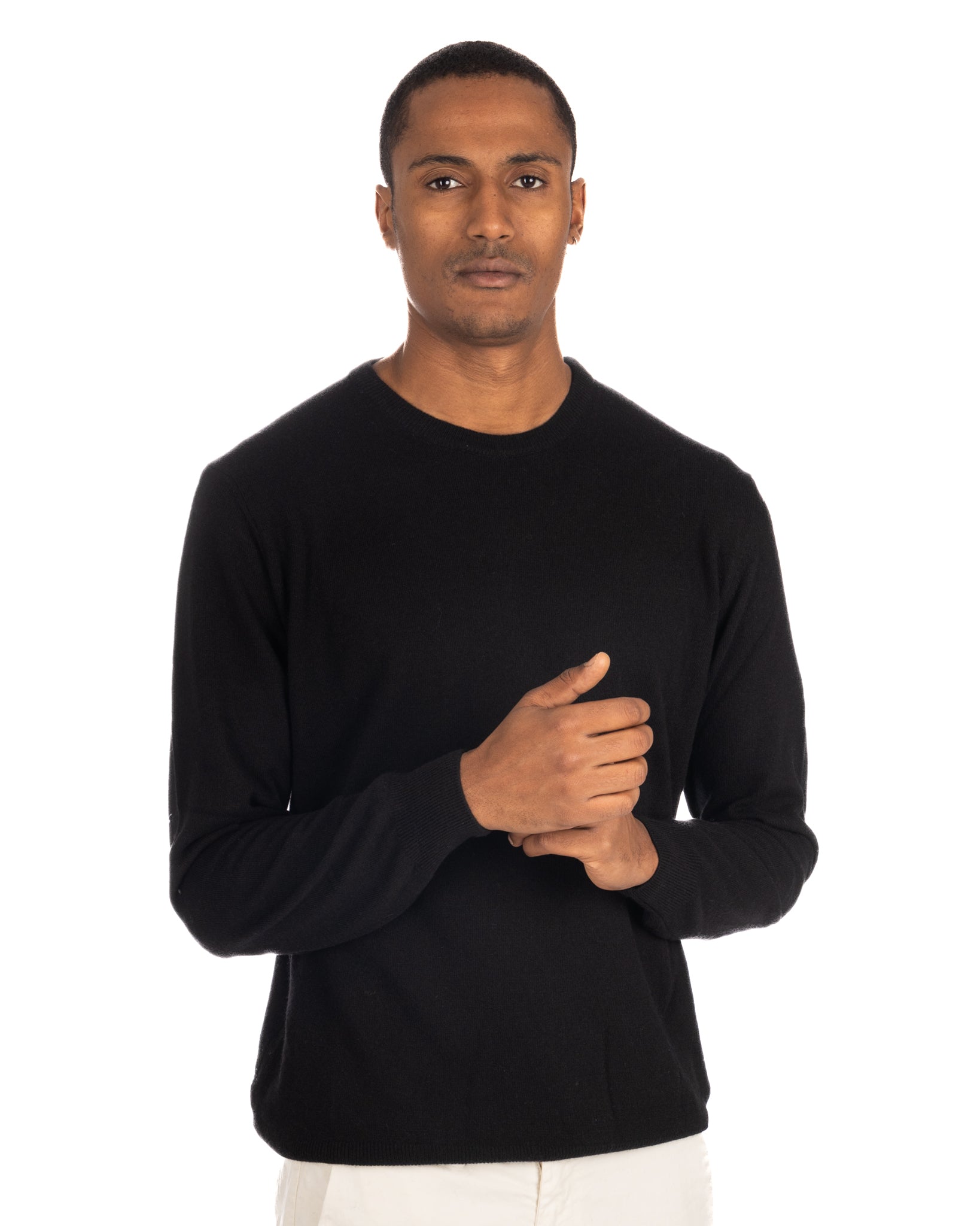 Girocollo Dustin in misto cachemire nero