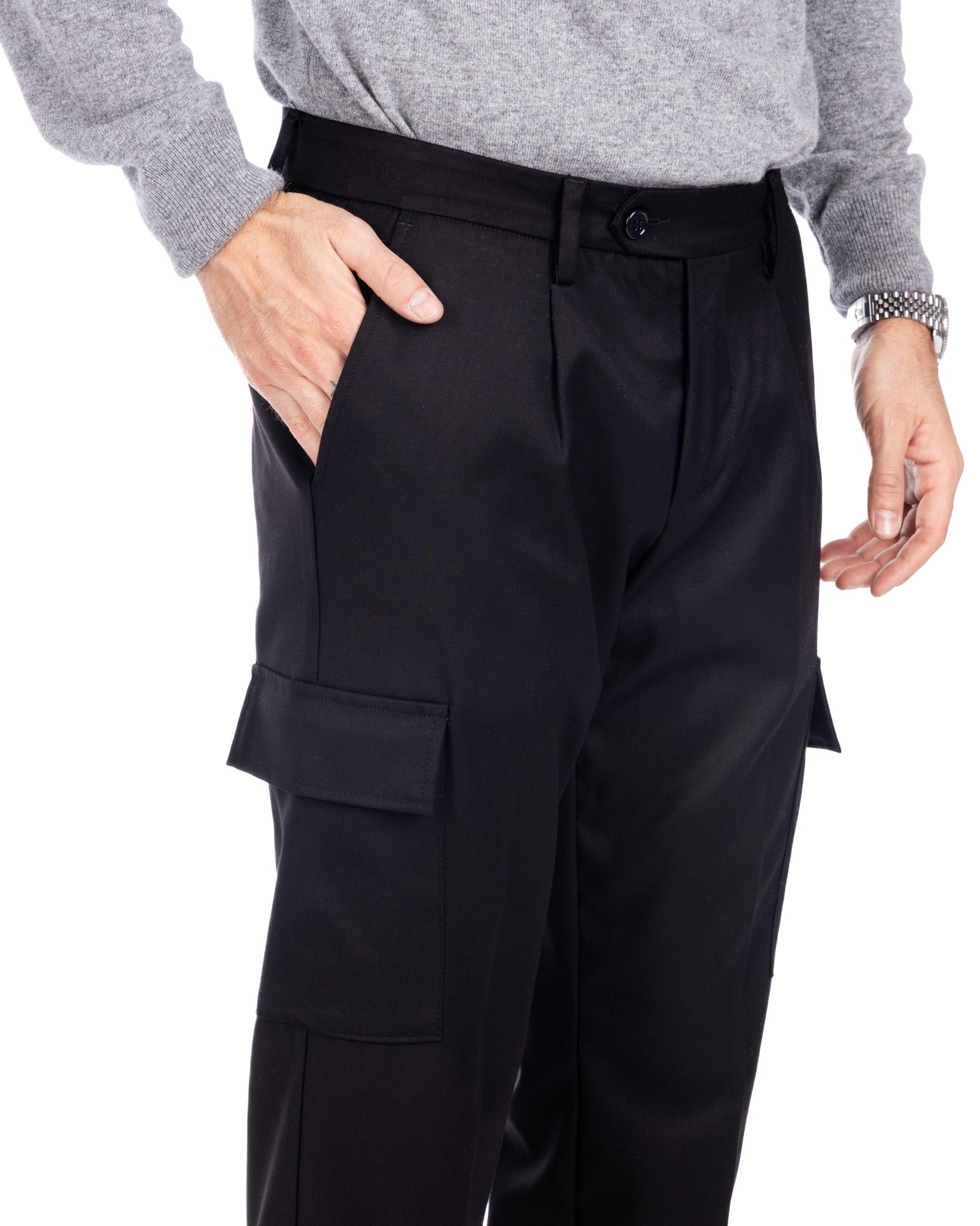 Amburgo - pantalone cargo nero