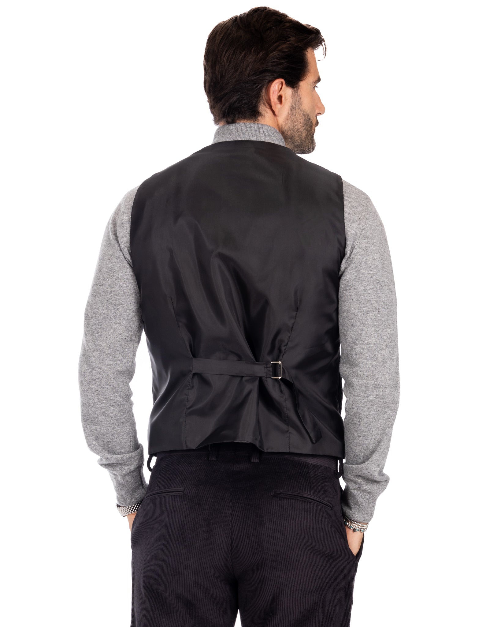 Renè - gilet en velours noir