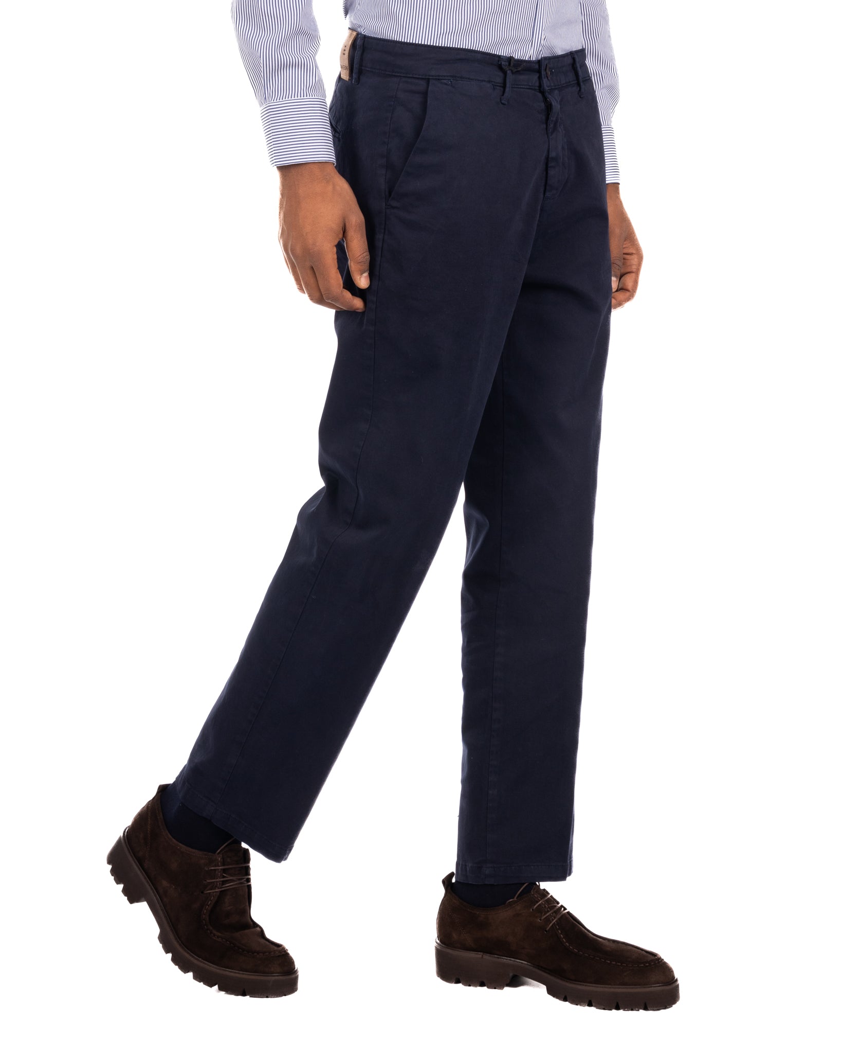 Sorrento - pantalone fondo largo blu