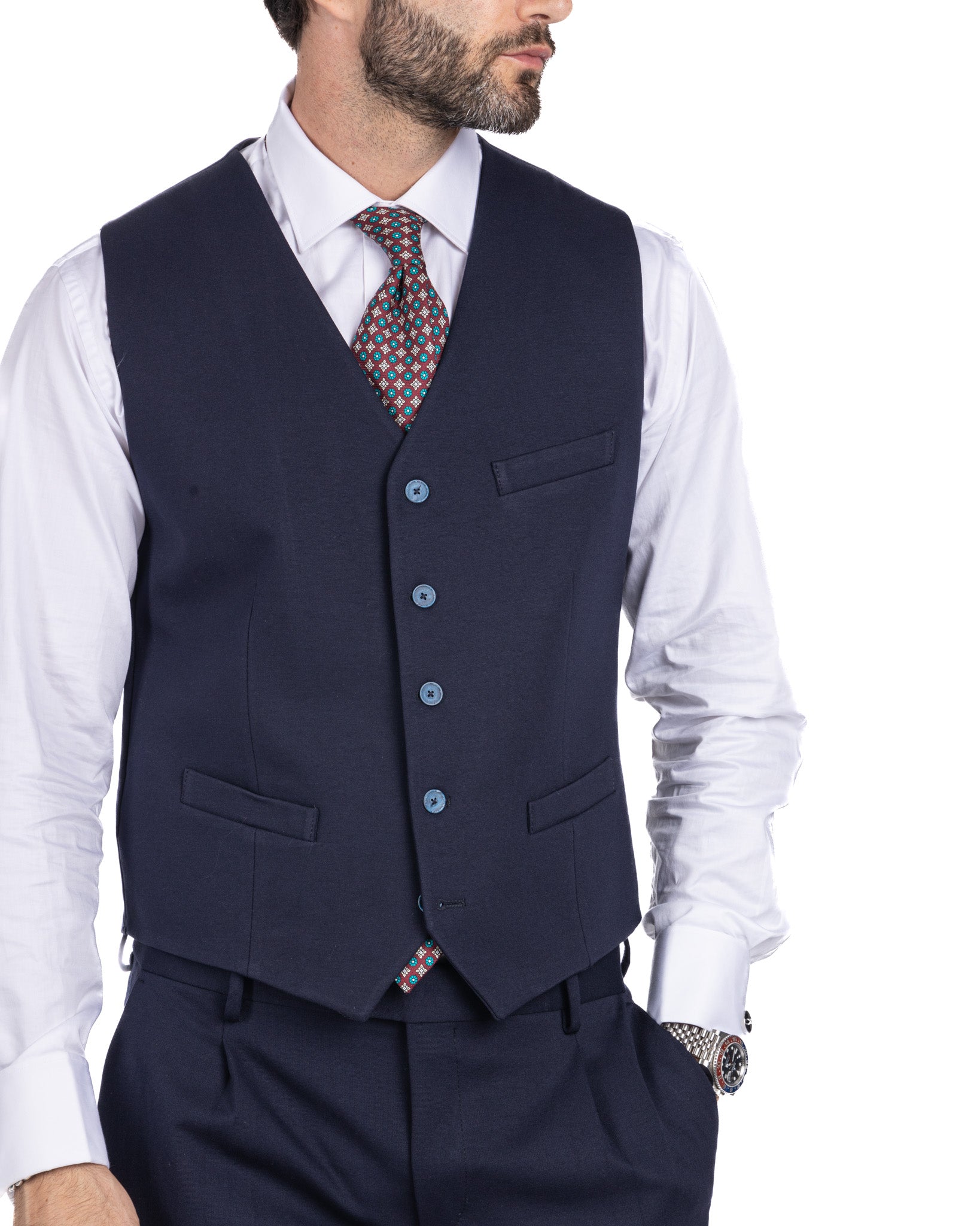 Dresde - gilet gris à simple boutonnage
