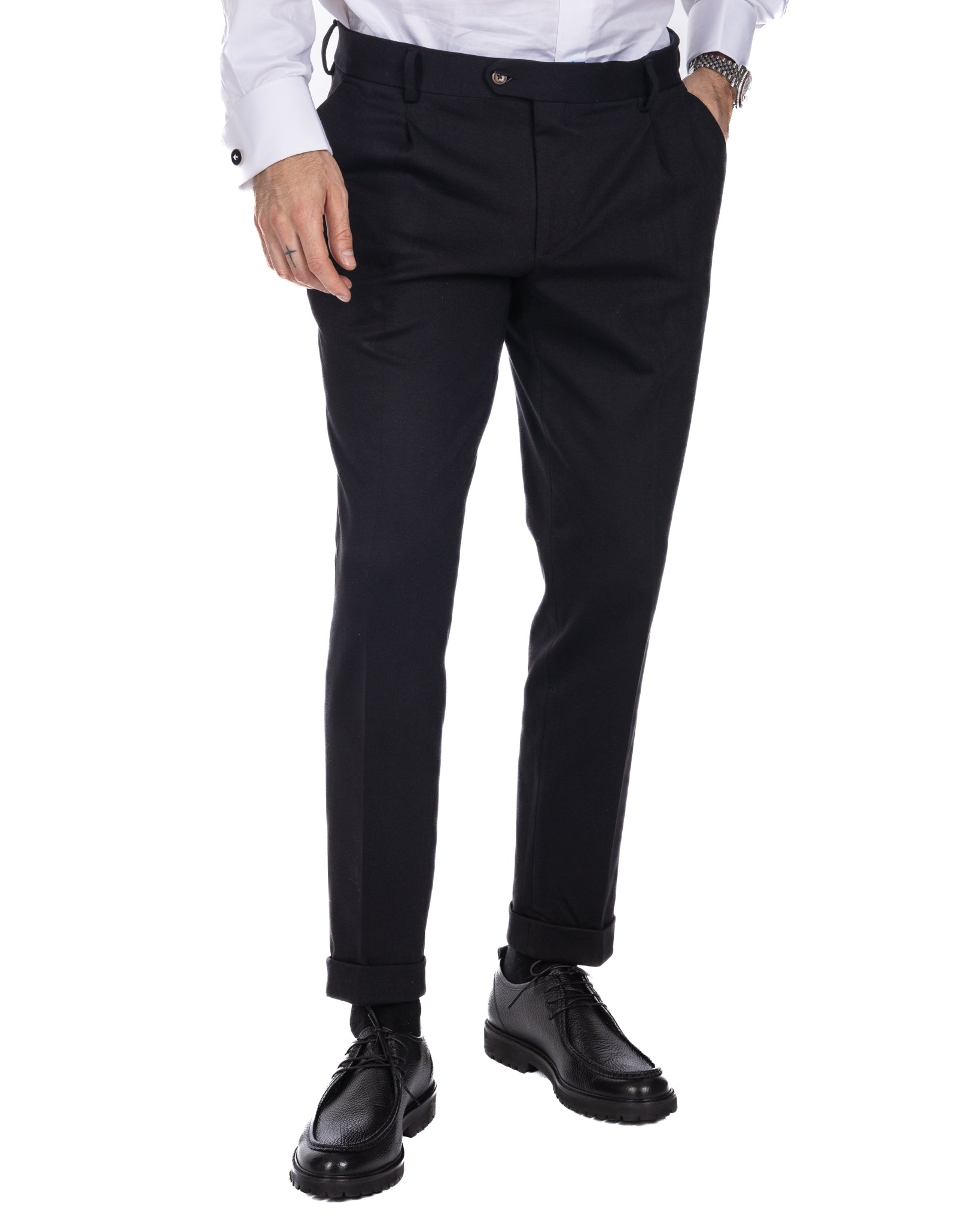 Milano - pantalon basique bleu