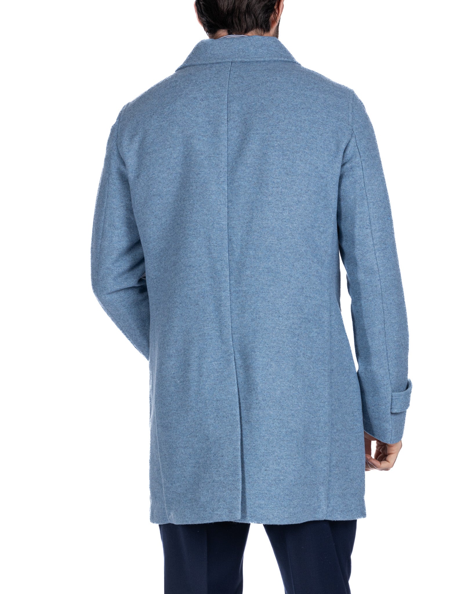 Jean - cappotto monopetto azzurro