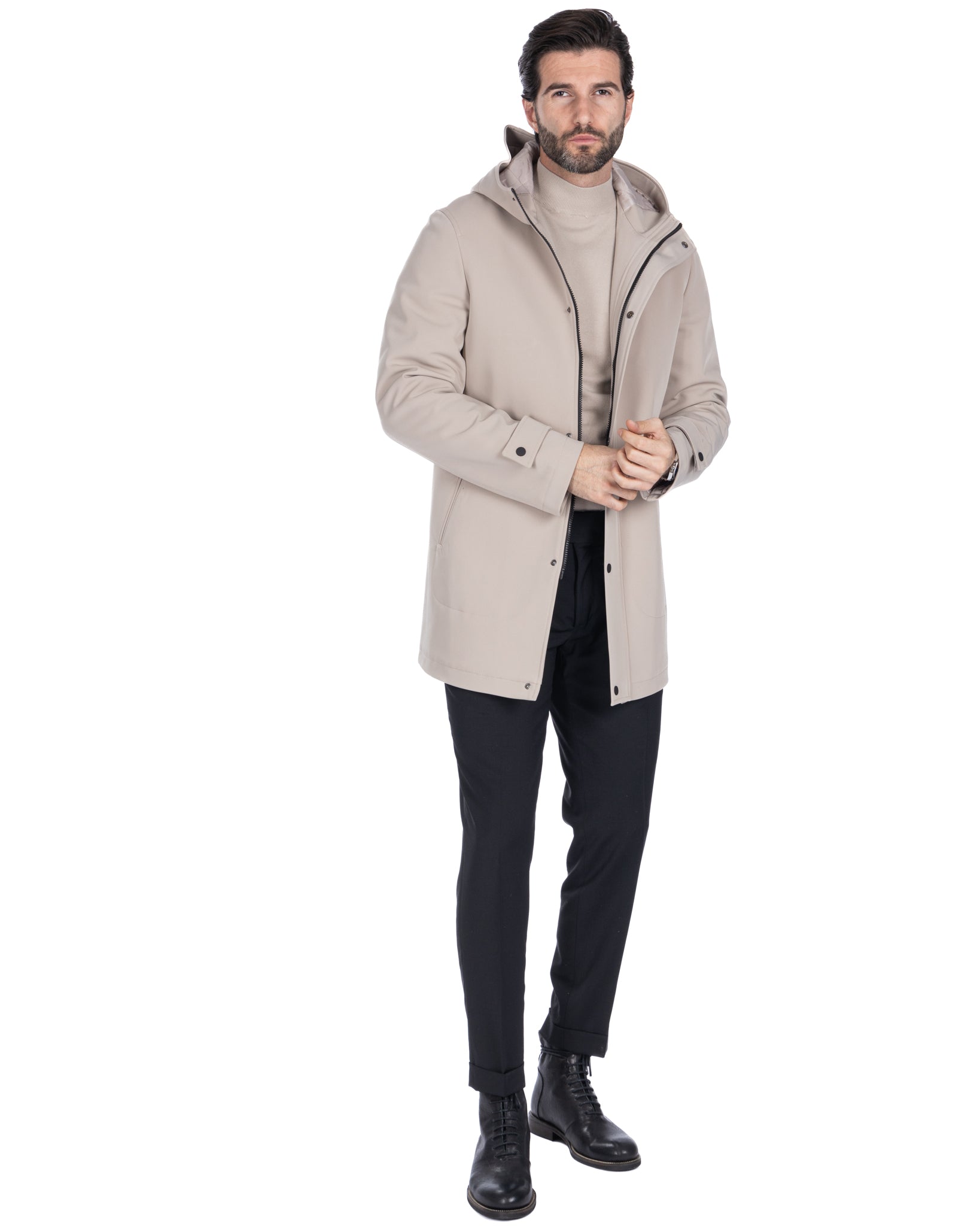 Dylan technical beige jacket