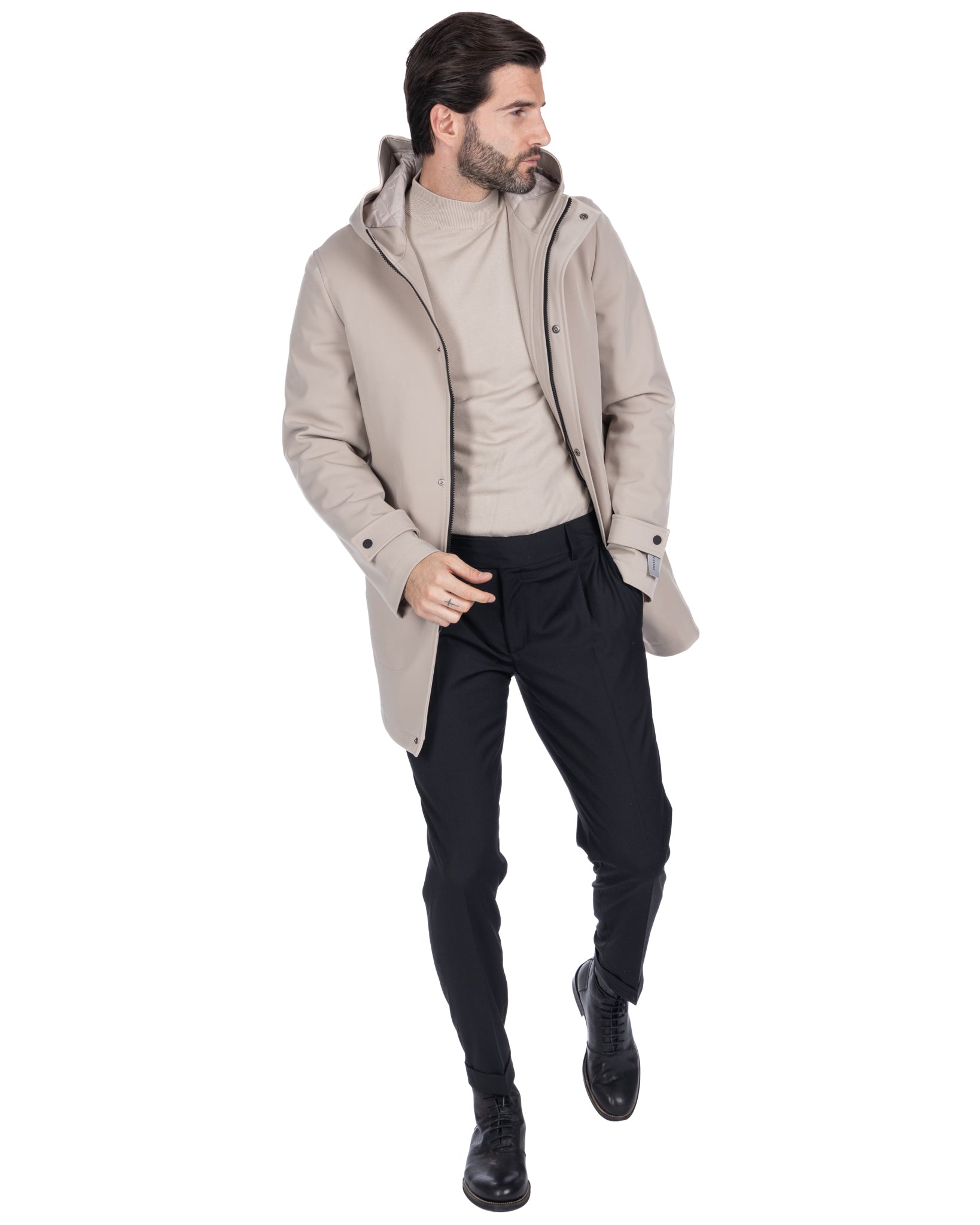 Dylan technical beige jacket
