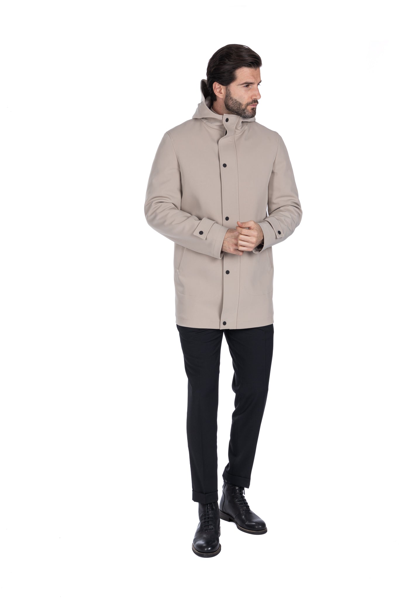 Dylan technical beige jacket