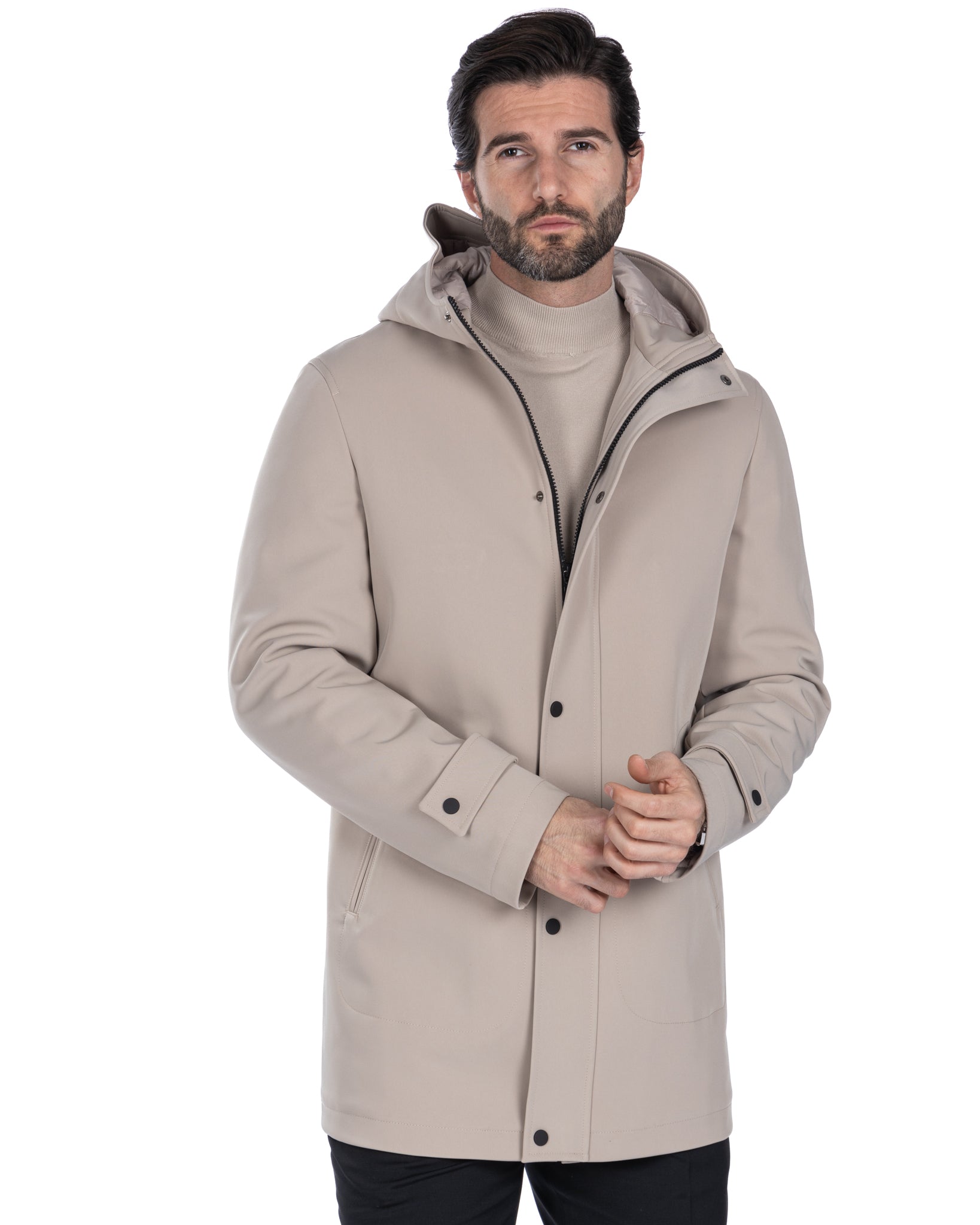 Dylan technical beige jacket