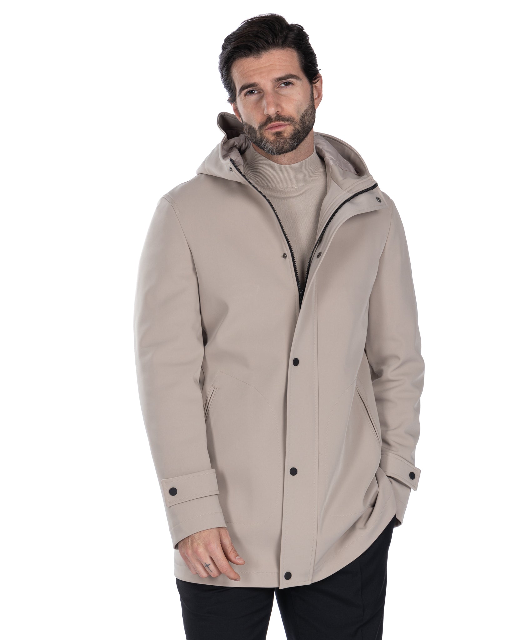 Dylan technical beige jacket