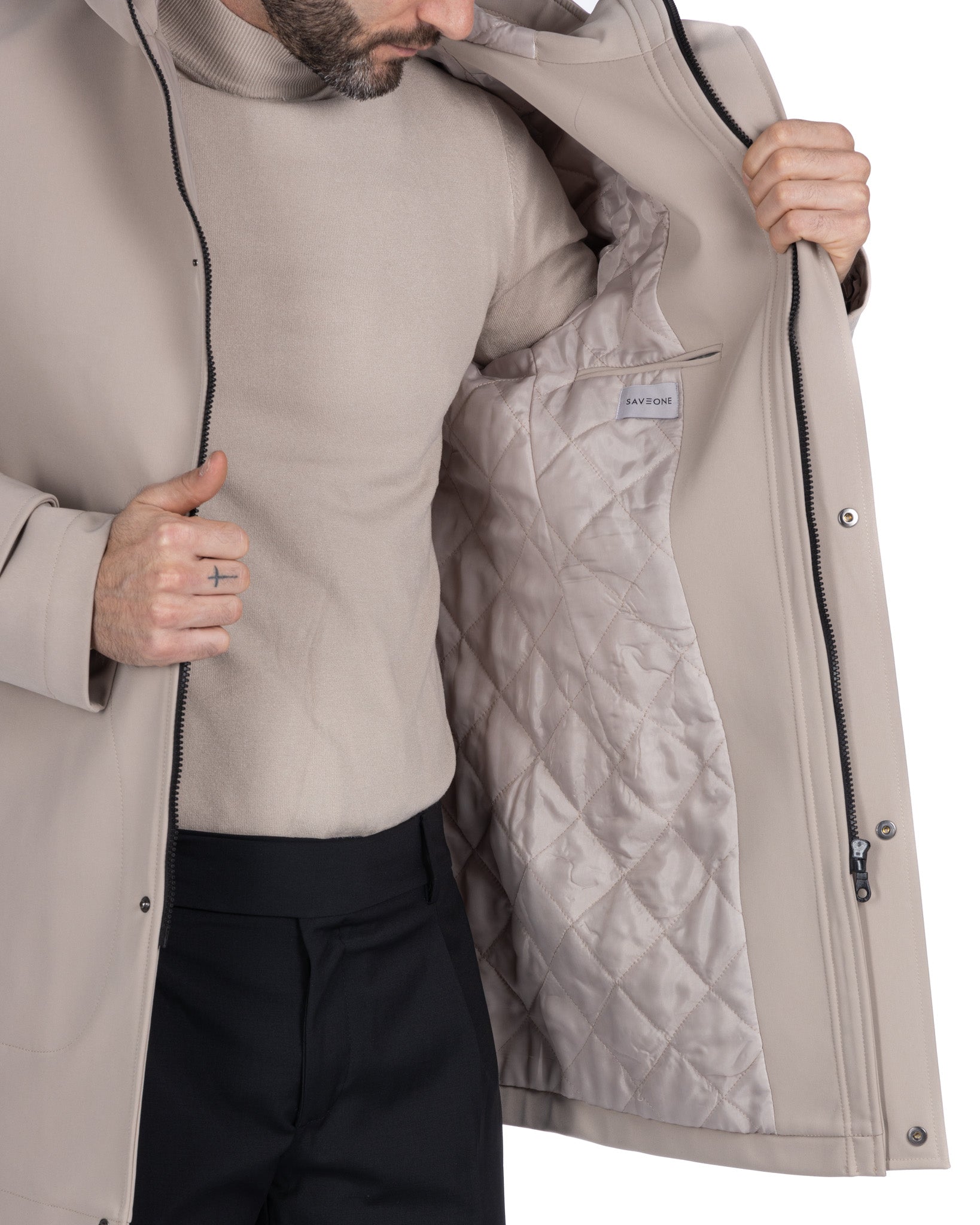 Dylan technical beige jacket