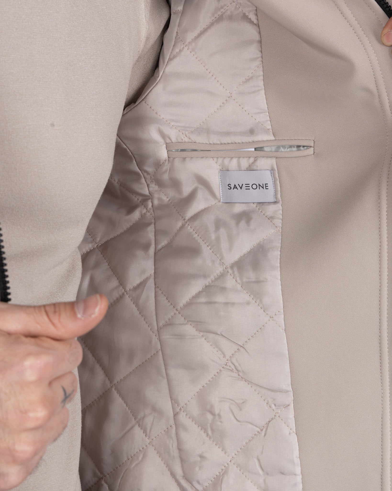 Dylan technical beige jacket