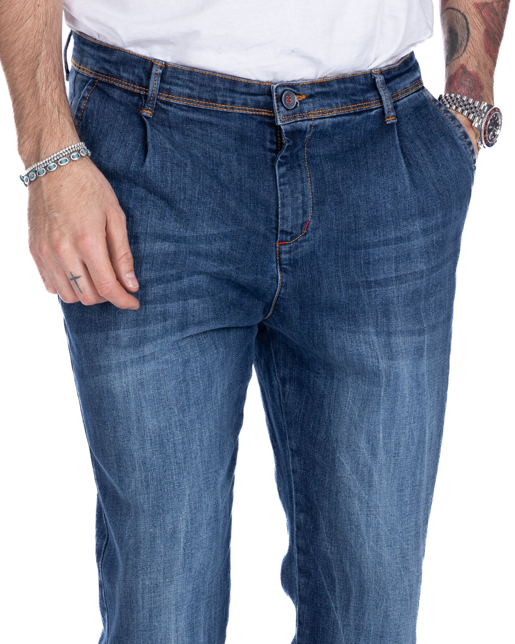 Orleans - jeans tasca america lavaggio medio