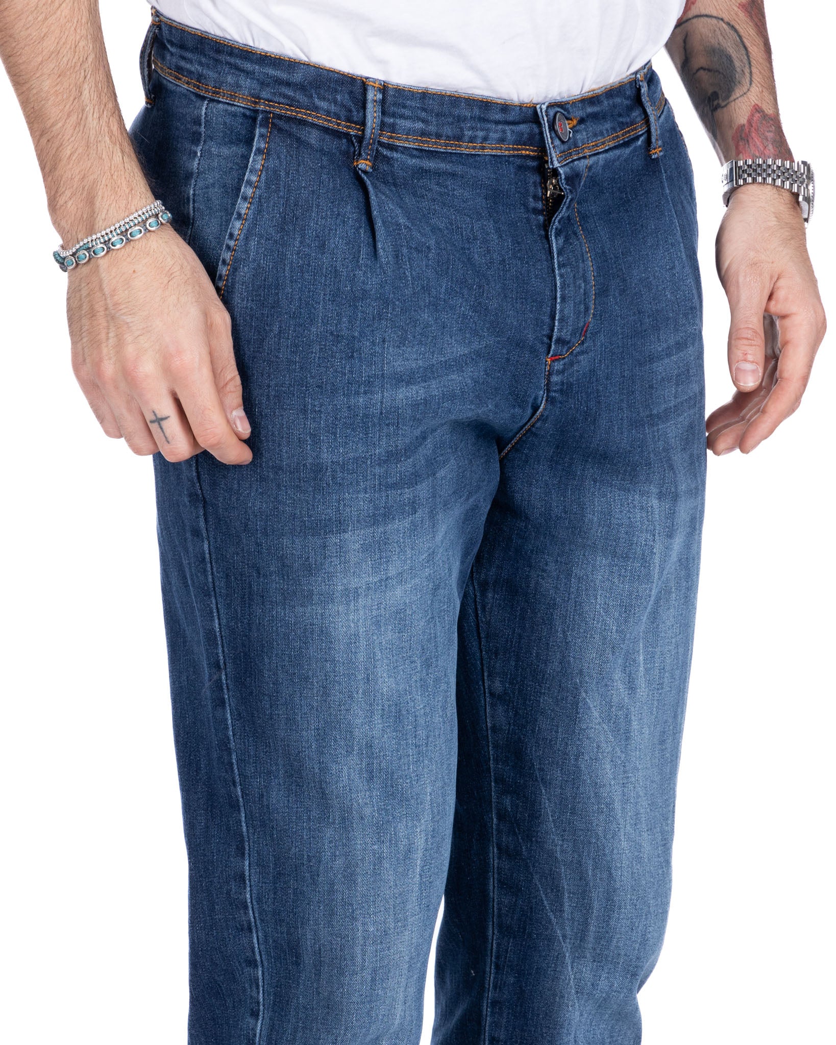 Orleans - jeans tasca america lavaggio medio