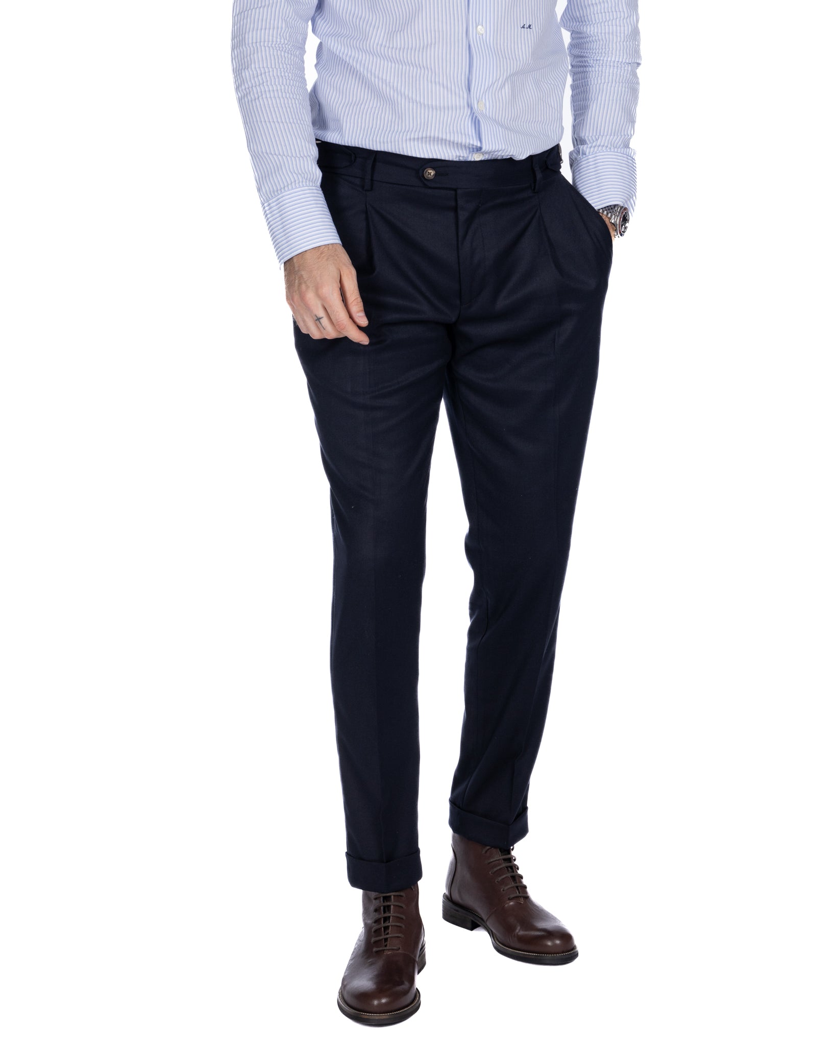 Monopoli - trousers with blue buckles