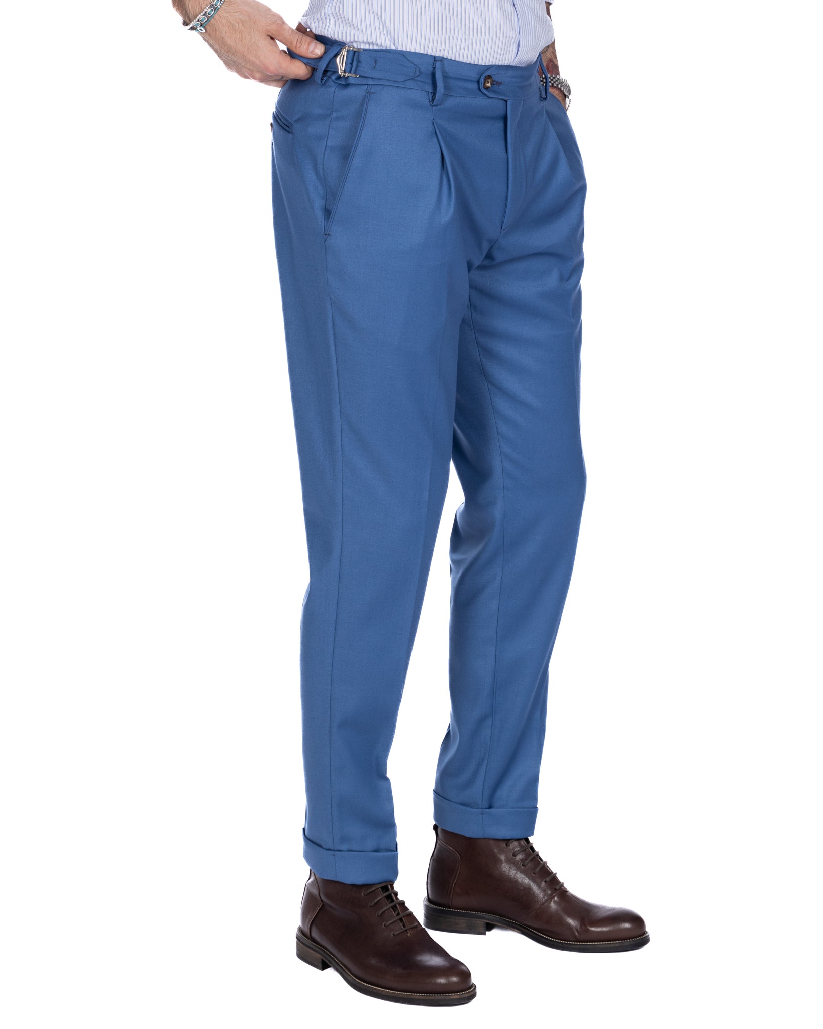 Monopoli - trousers with blackboard buckles