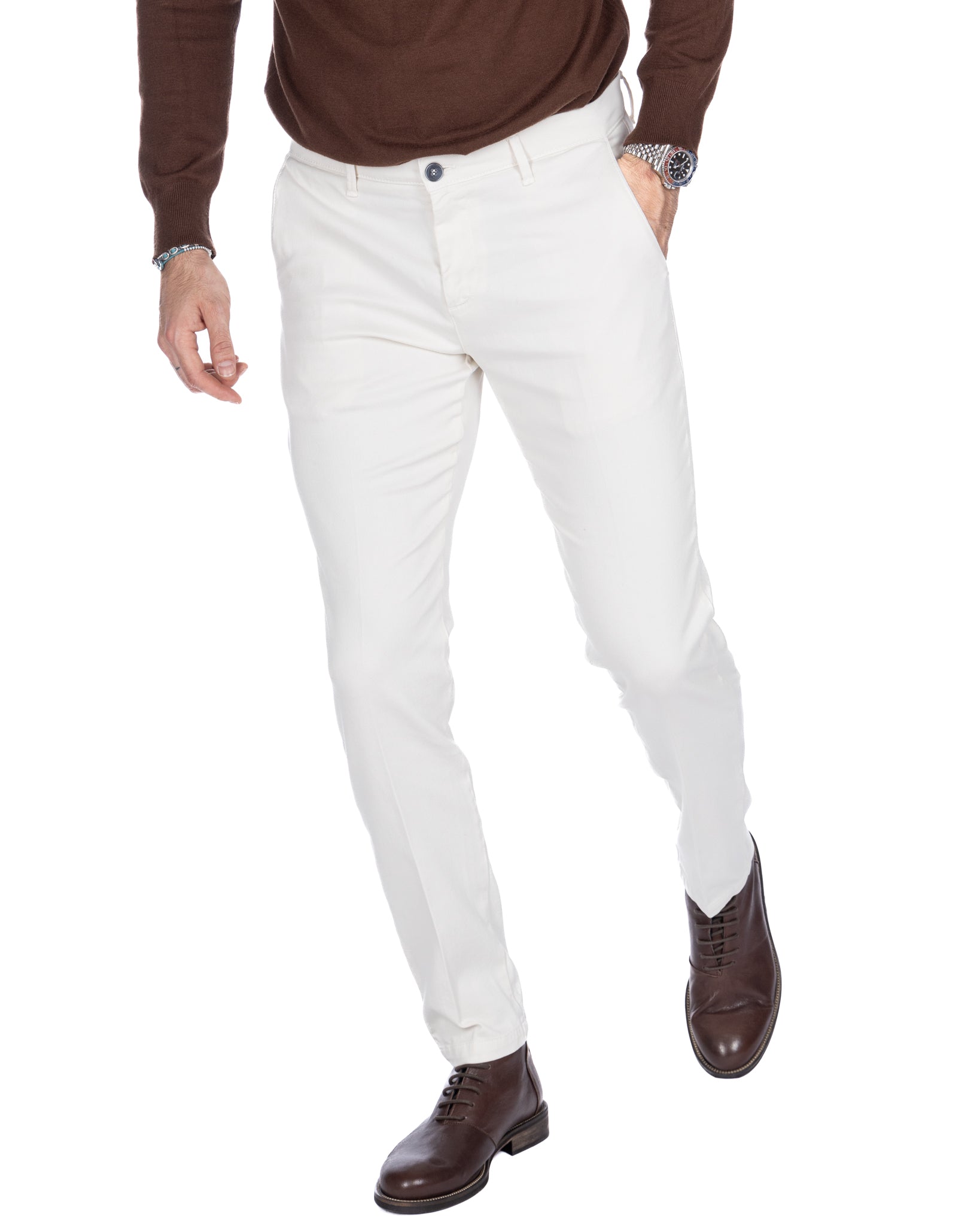 Jack - pantalone armaturato panna