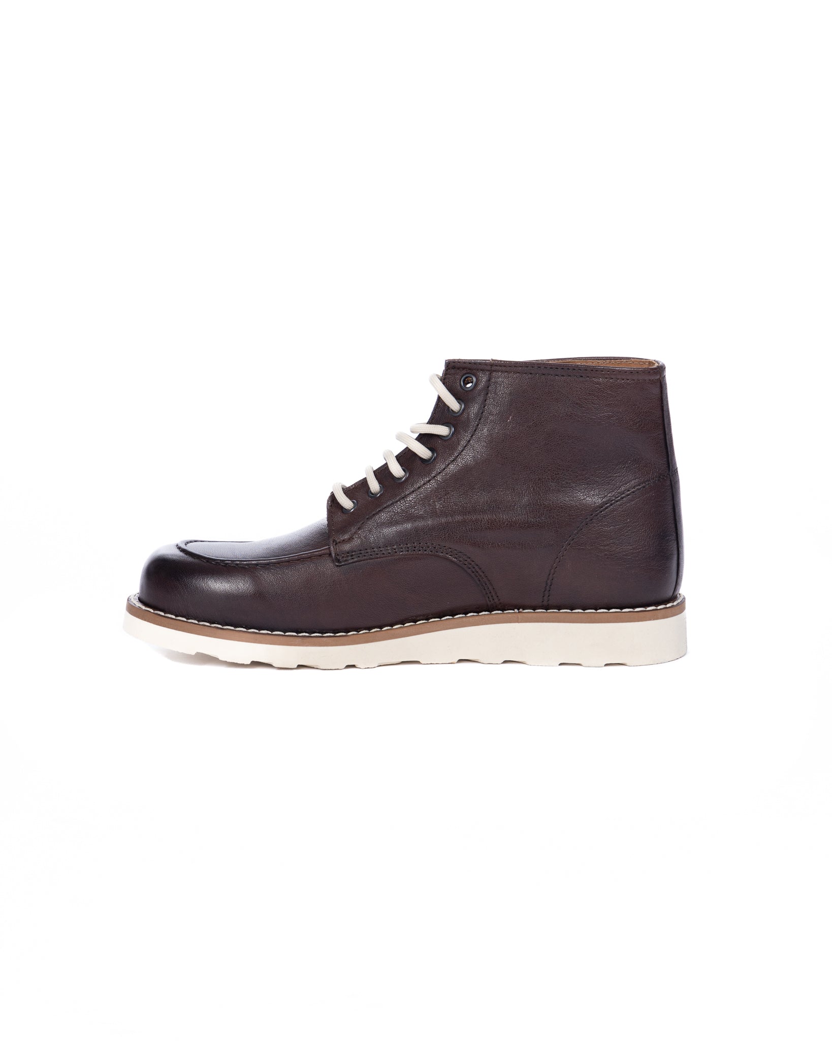 Moon - botte en cuir marron foncé