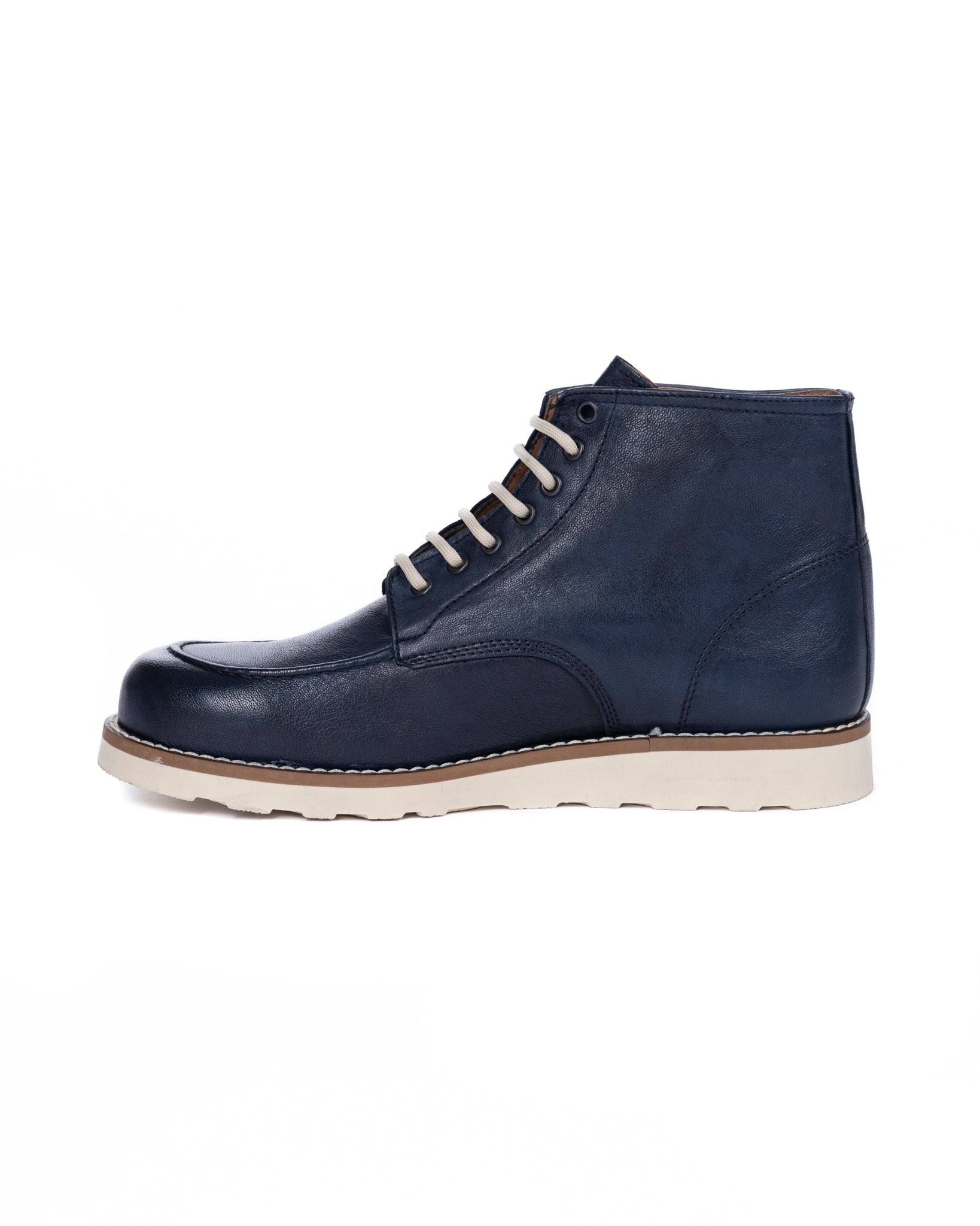 Moon - blue leather boot