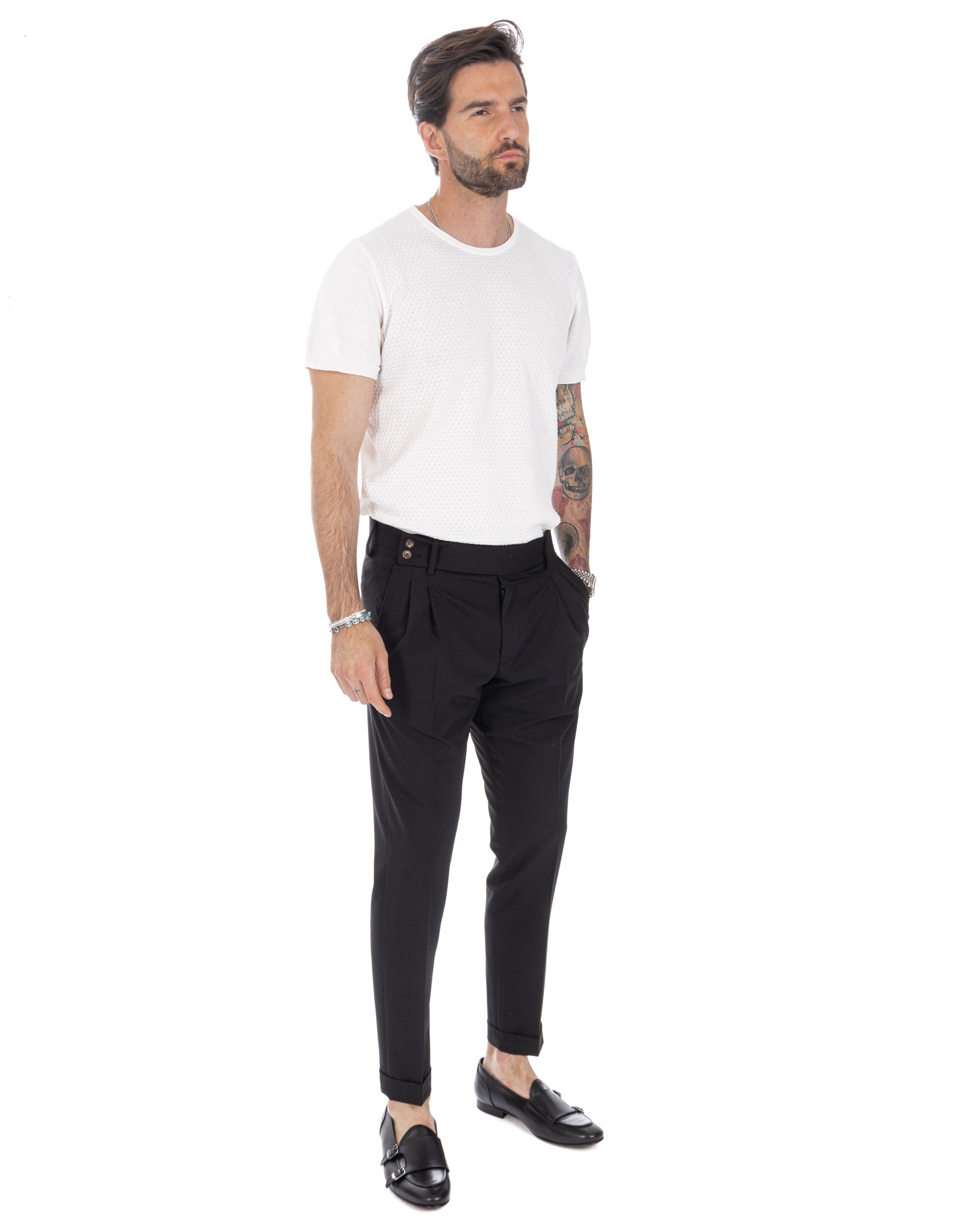 Caprera - black high waisted trousers