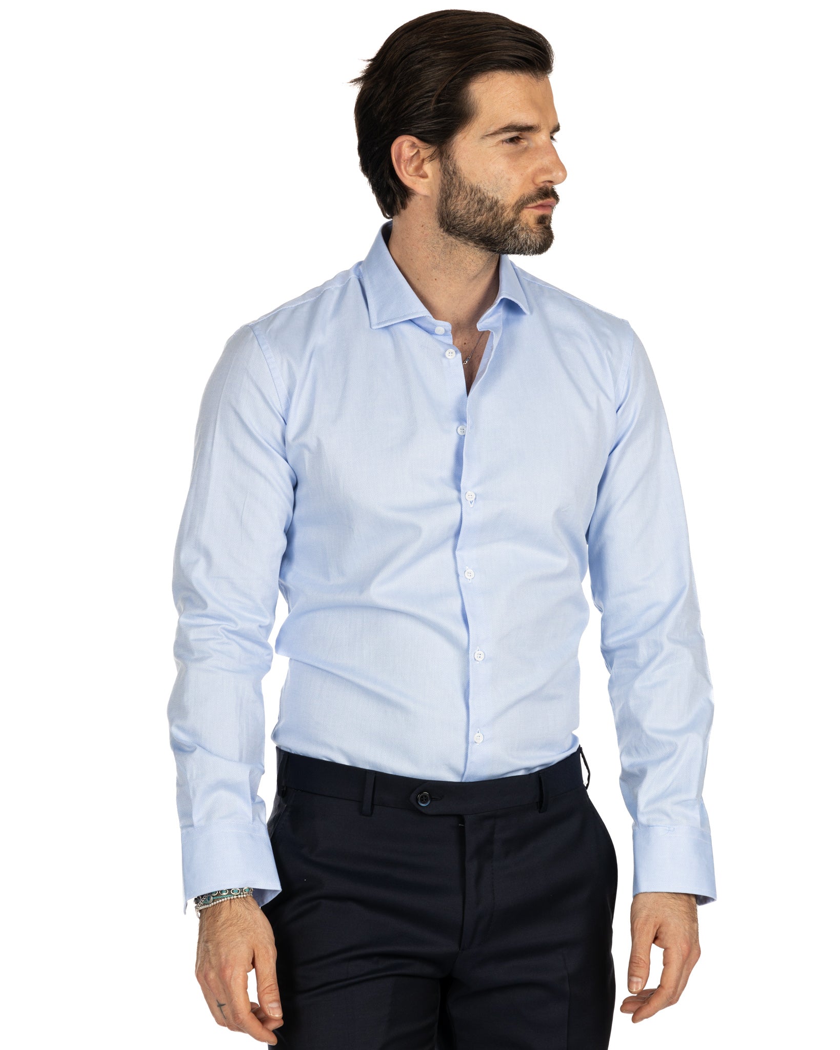 Camicia - slim fit azzurra oxford