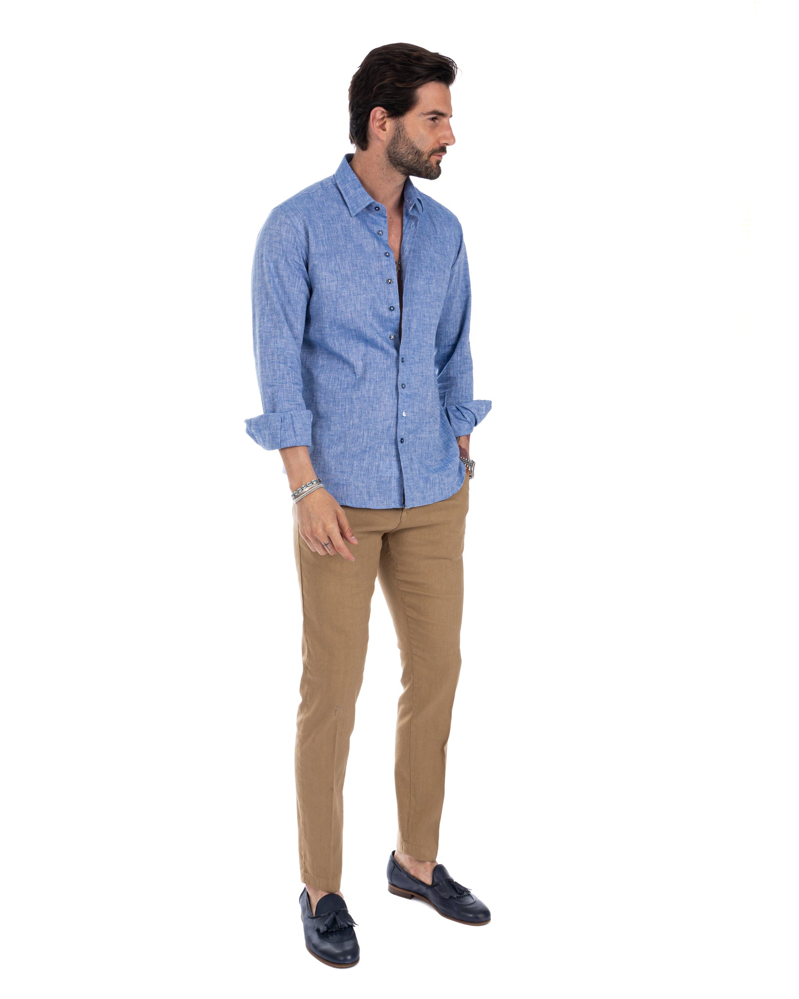 Praiano - French denim linen shirt