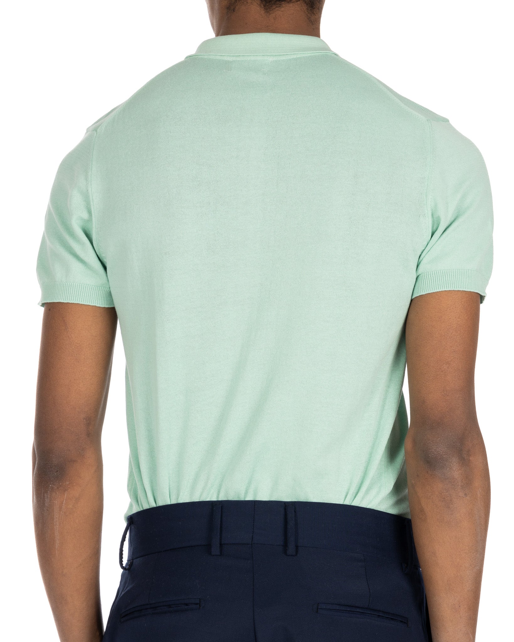 Roger - polo menta in maglia