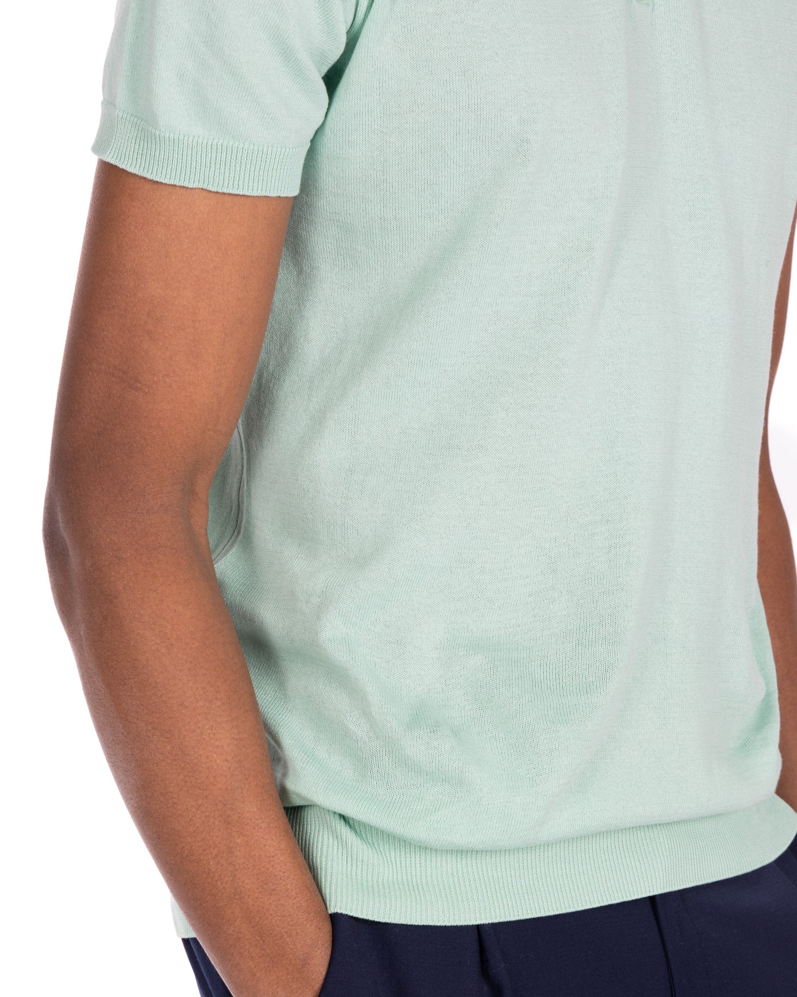 Roger - polo menta in maglia