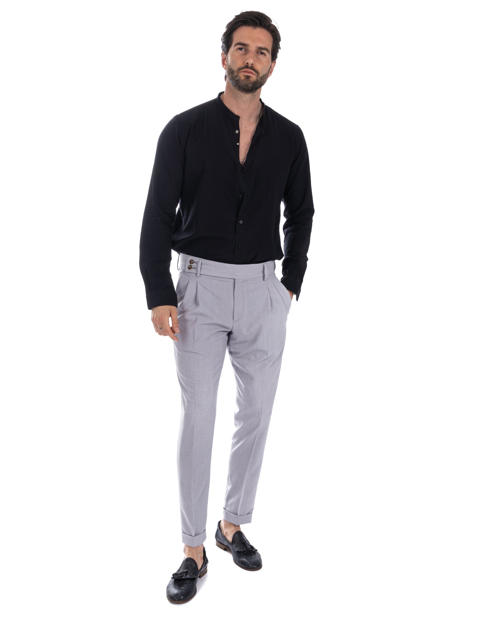 Hyeres - black Korean cotton shirt