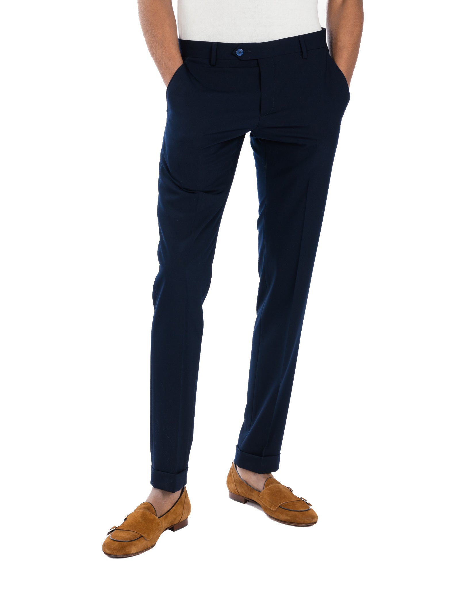 Brema - pantalone basic blu