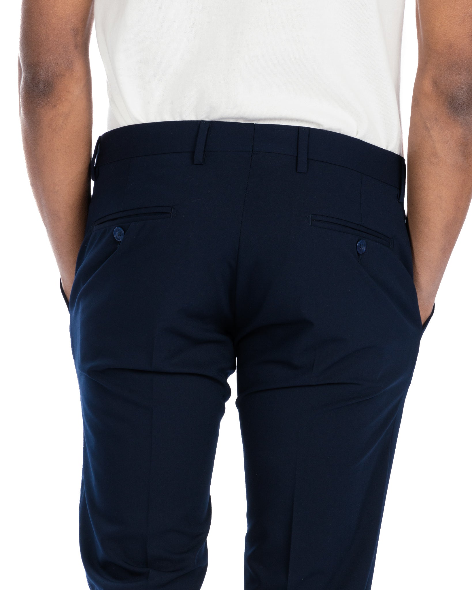 Brema - pantalone basic blu