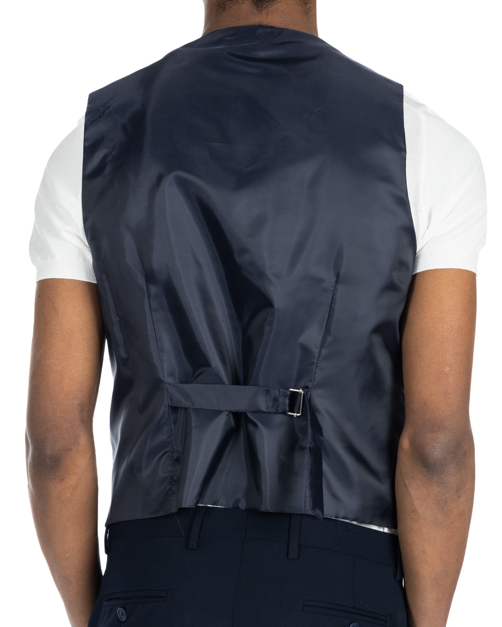 Dresda - gilet monopetto blu scuro