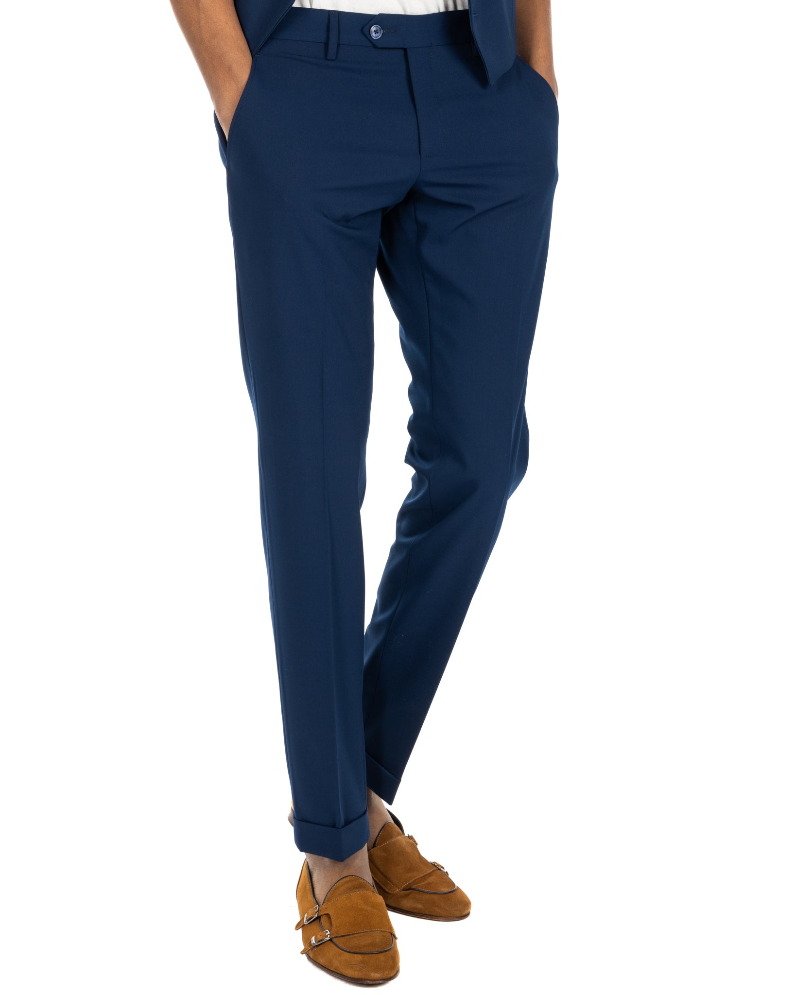 Brema - pantalone basic bluette