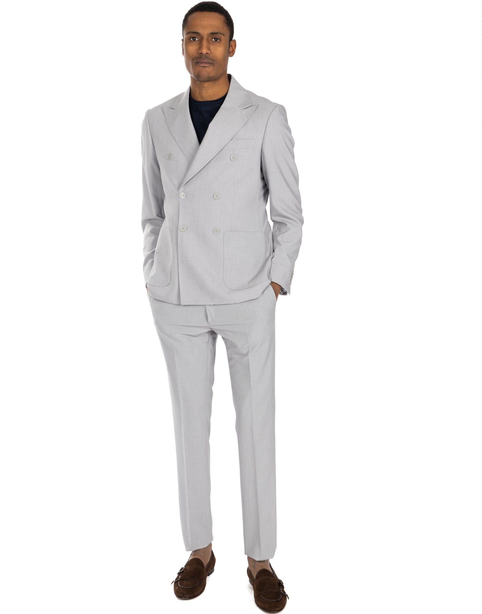 Monaco - costume croisé gris