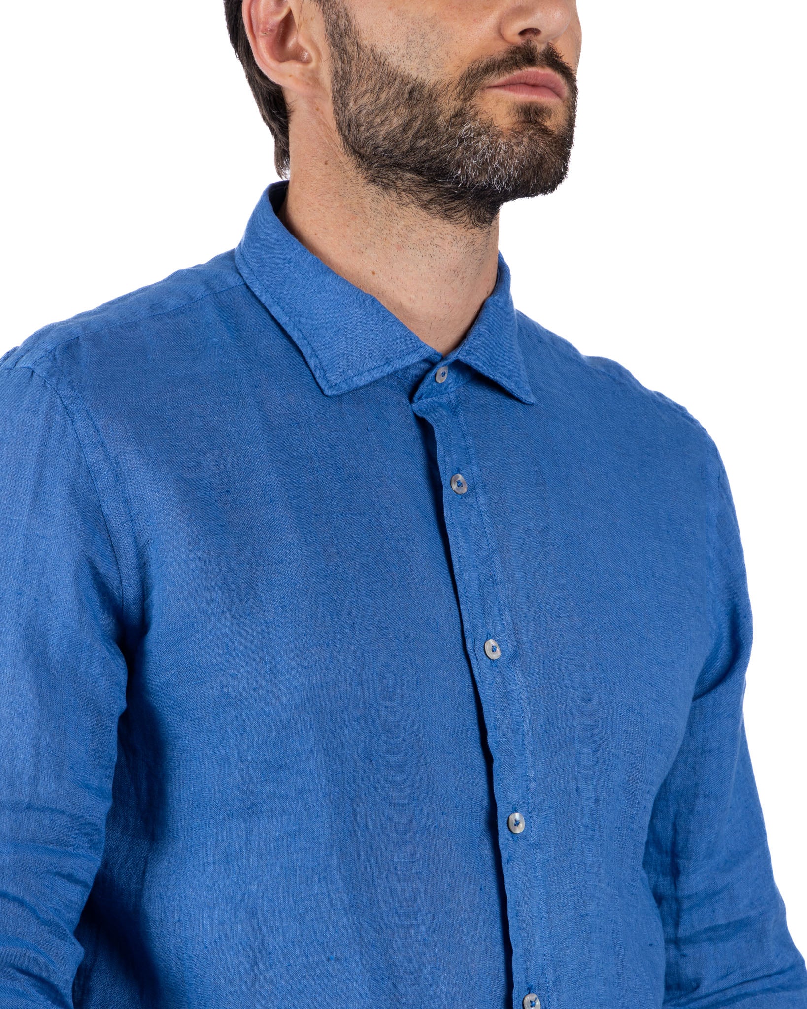 Montecarlo - camicia in puro lino royal