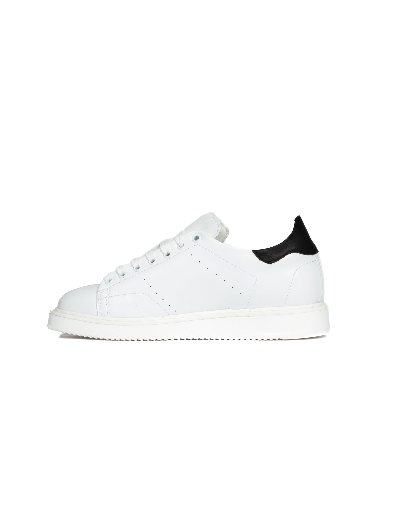 S01 - sneakers in pelle bianca dettagli neri