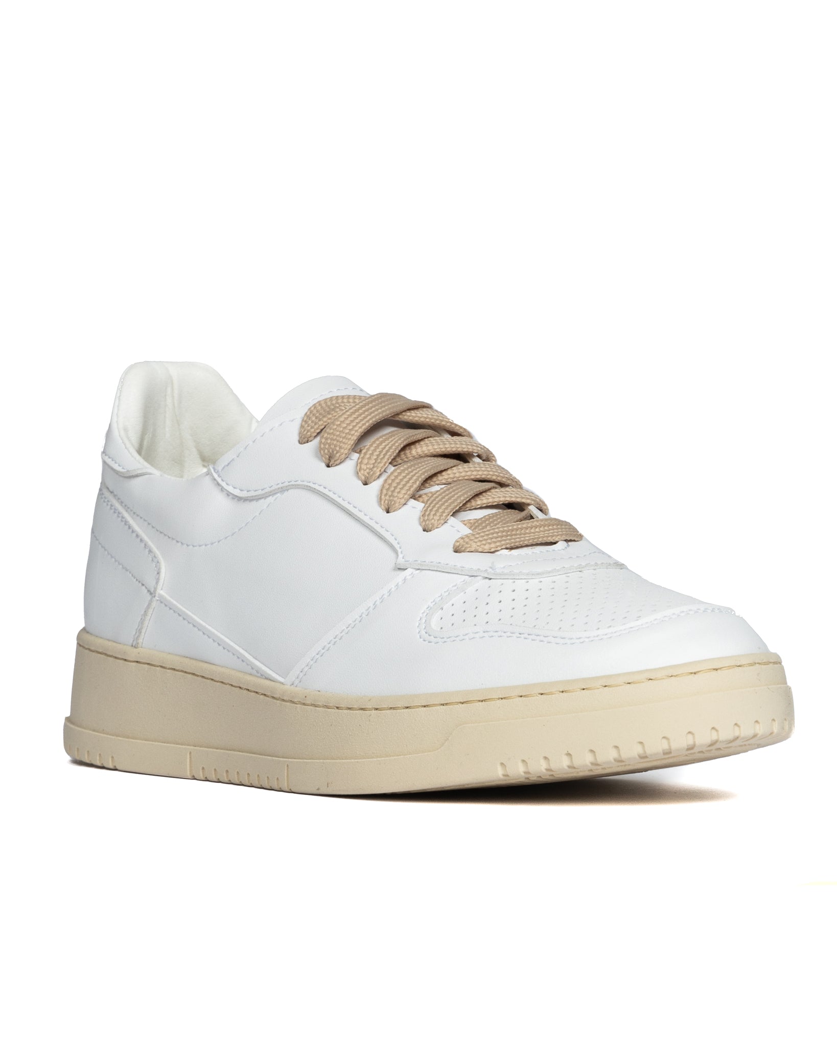 S07 - sneakers in pelle bianca