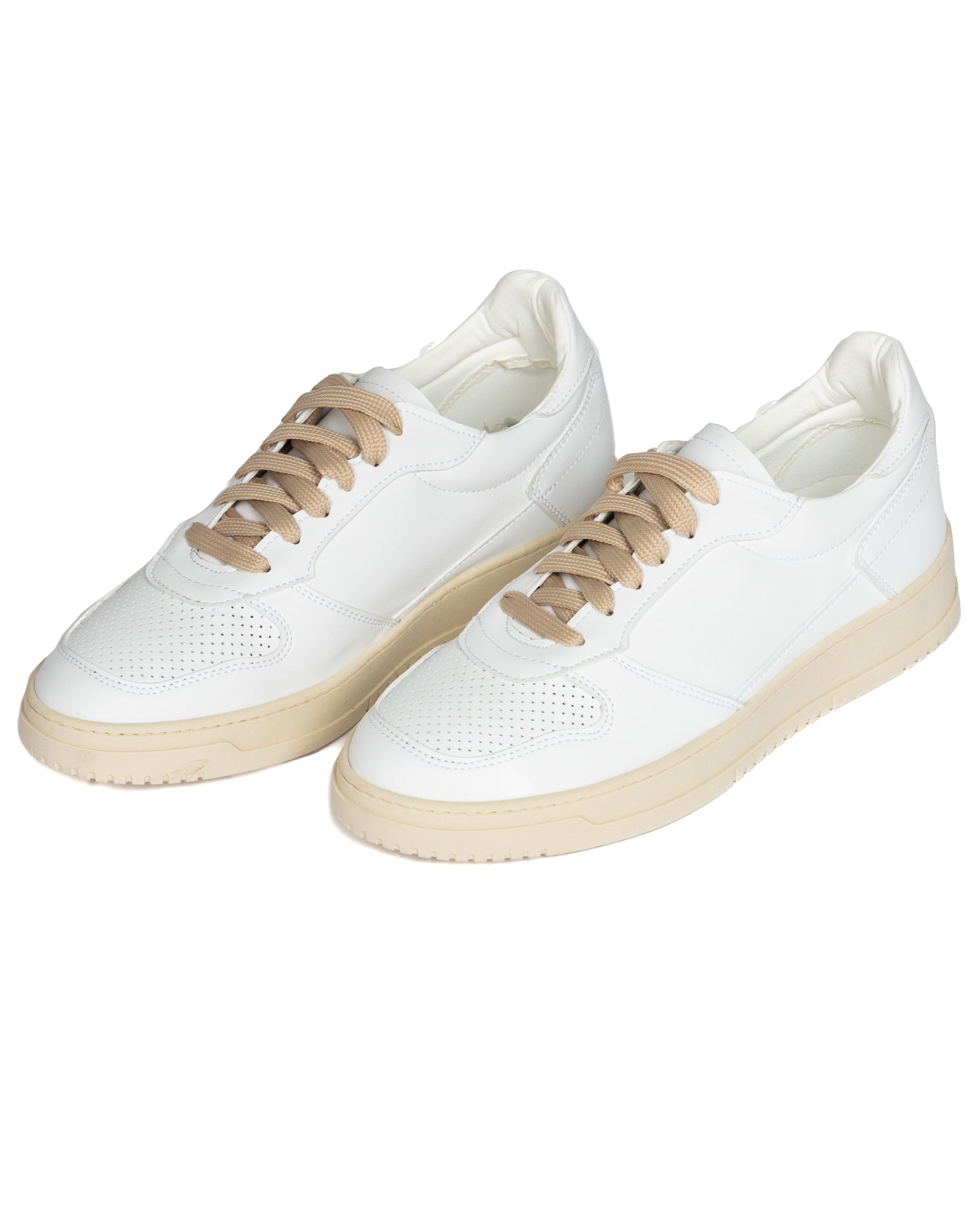 S07 - sneakers in pelle bianca